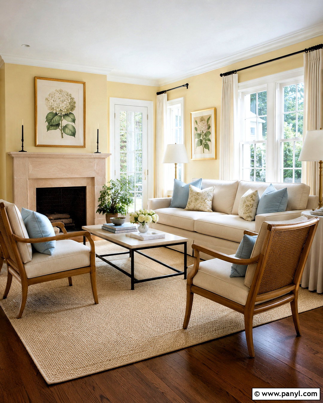 Butter Yellow Living Room Walls - 35 yellow painted walls
