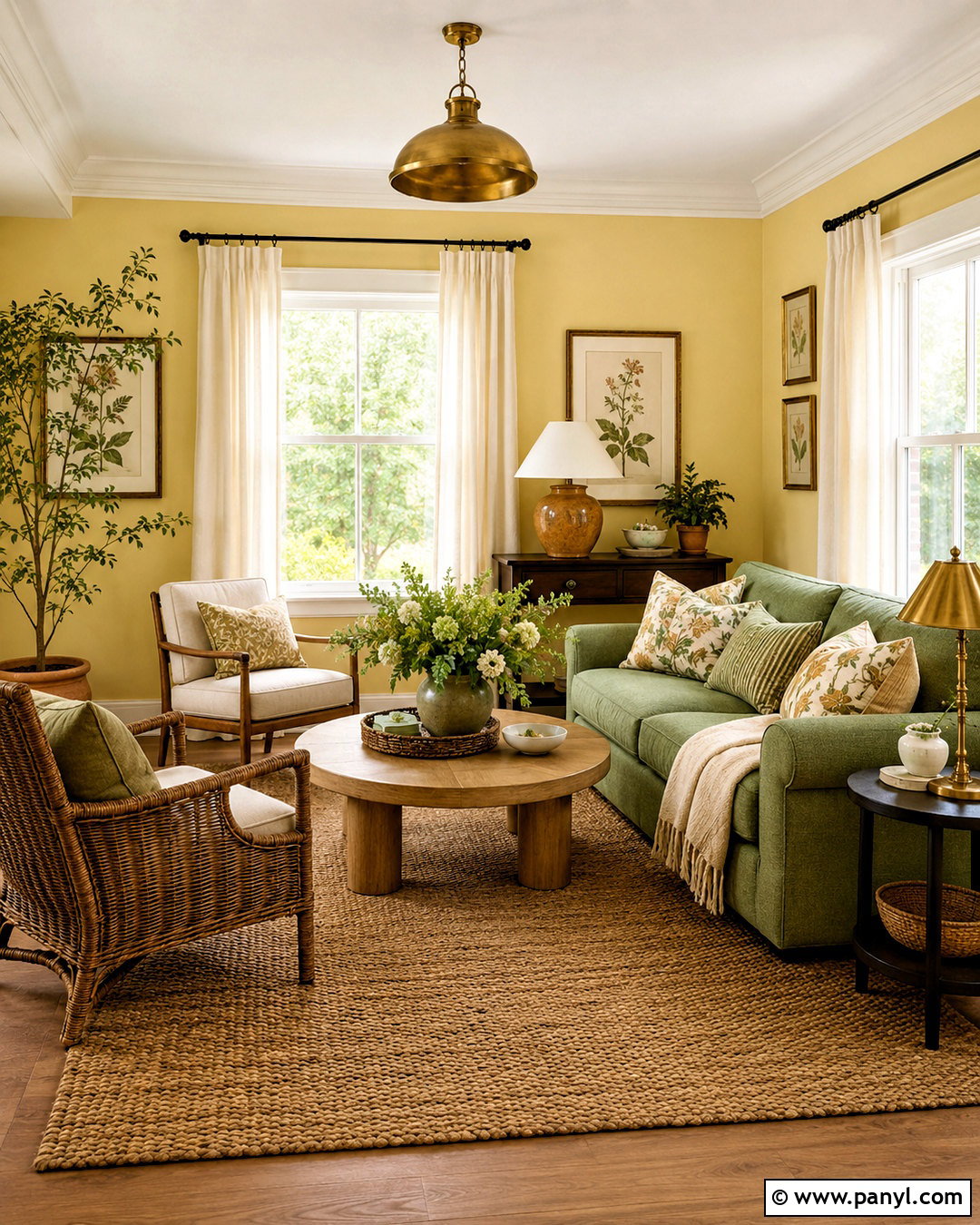 Butter Yellow Living Room Walls With Sage Green - 40 butter yellow walls