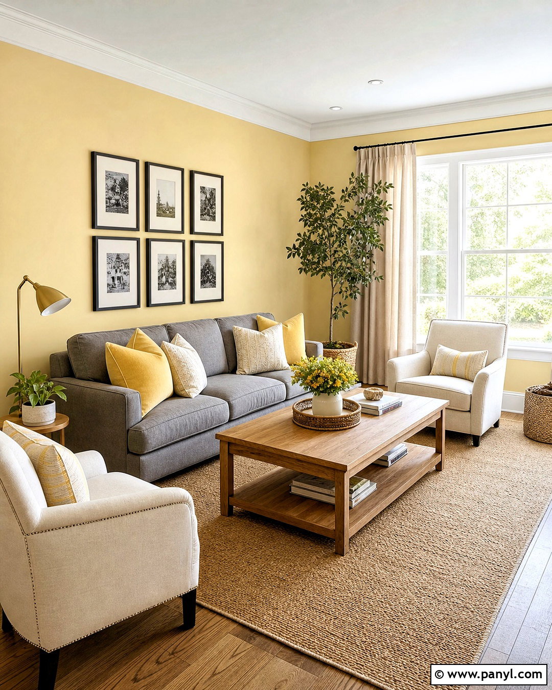 Butter Yellow Living Room With Gray - 20 butter yellow living room ideas
