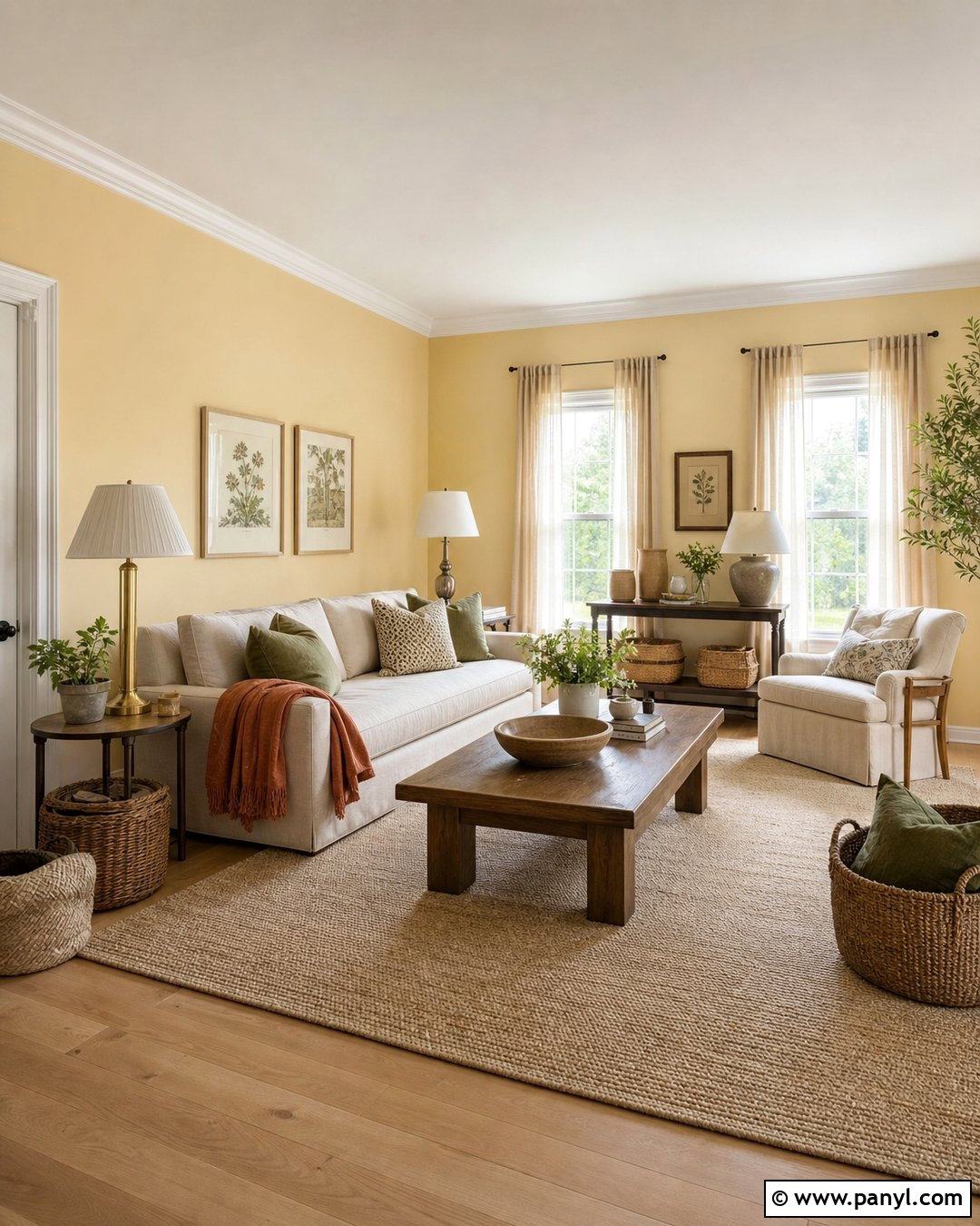 Butter Yellow Living Room - 20 Best Yellow Wall Color Ideas
