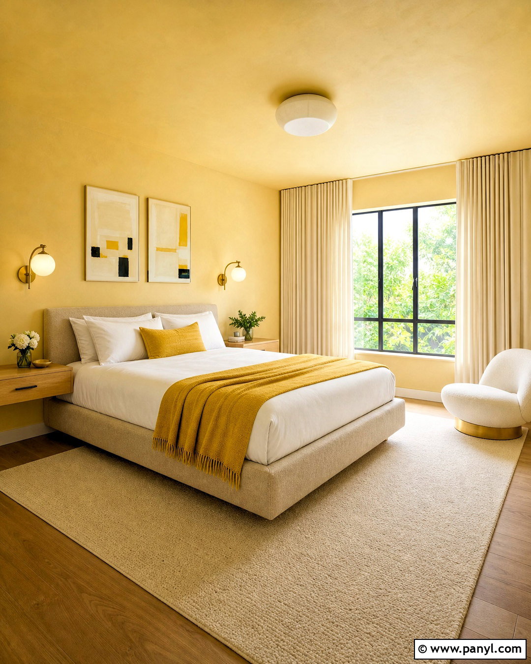 Butter Yellow Modern Bedroom - 20 butter yellow bedroom ideas