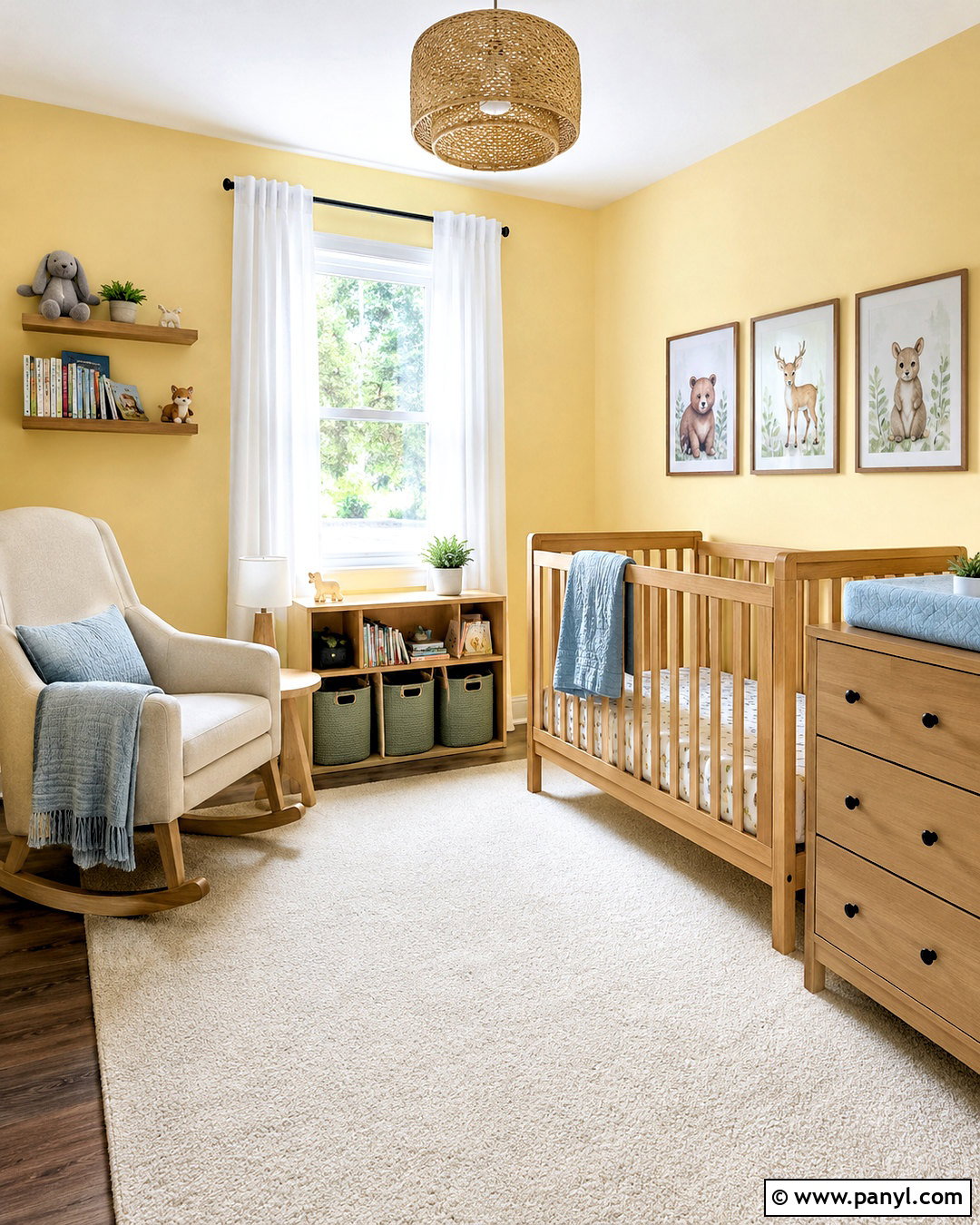 Butter Yellow Nursery Walls With Natural Wood - 40 butter yellow walls