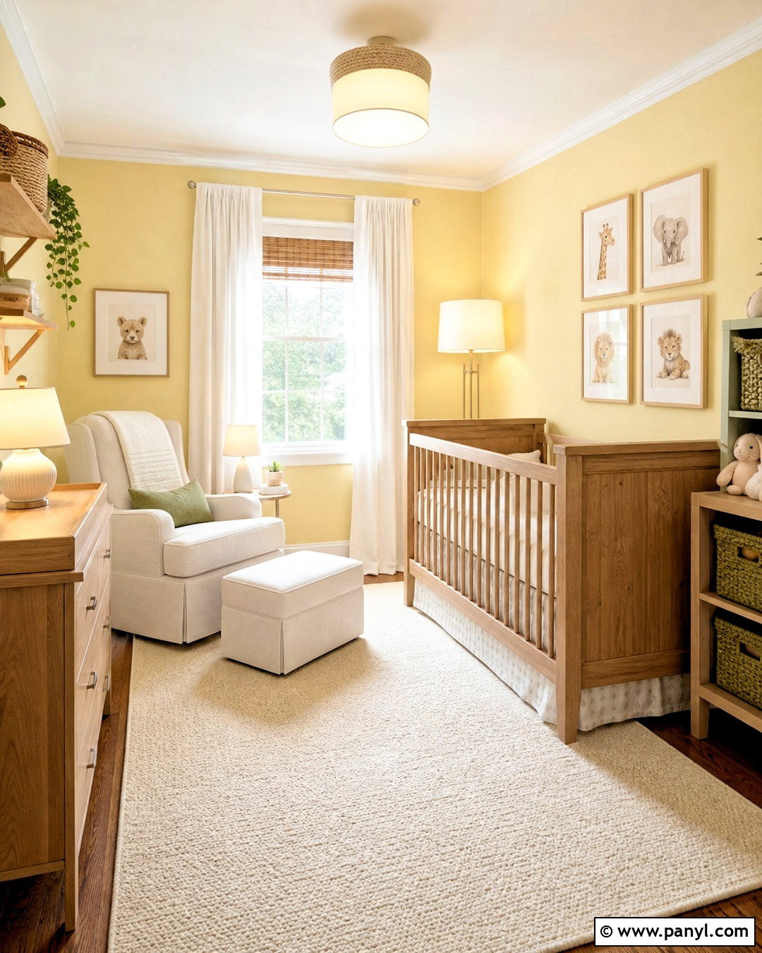 Butter Yellow Nursery With Natural Wood - 20 butter yellow interior ideas