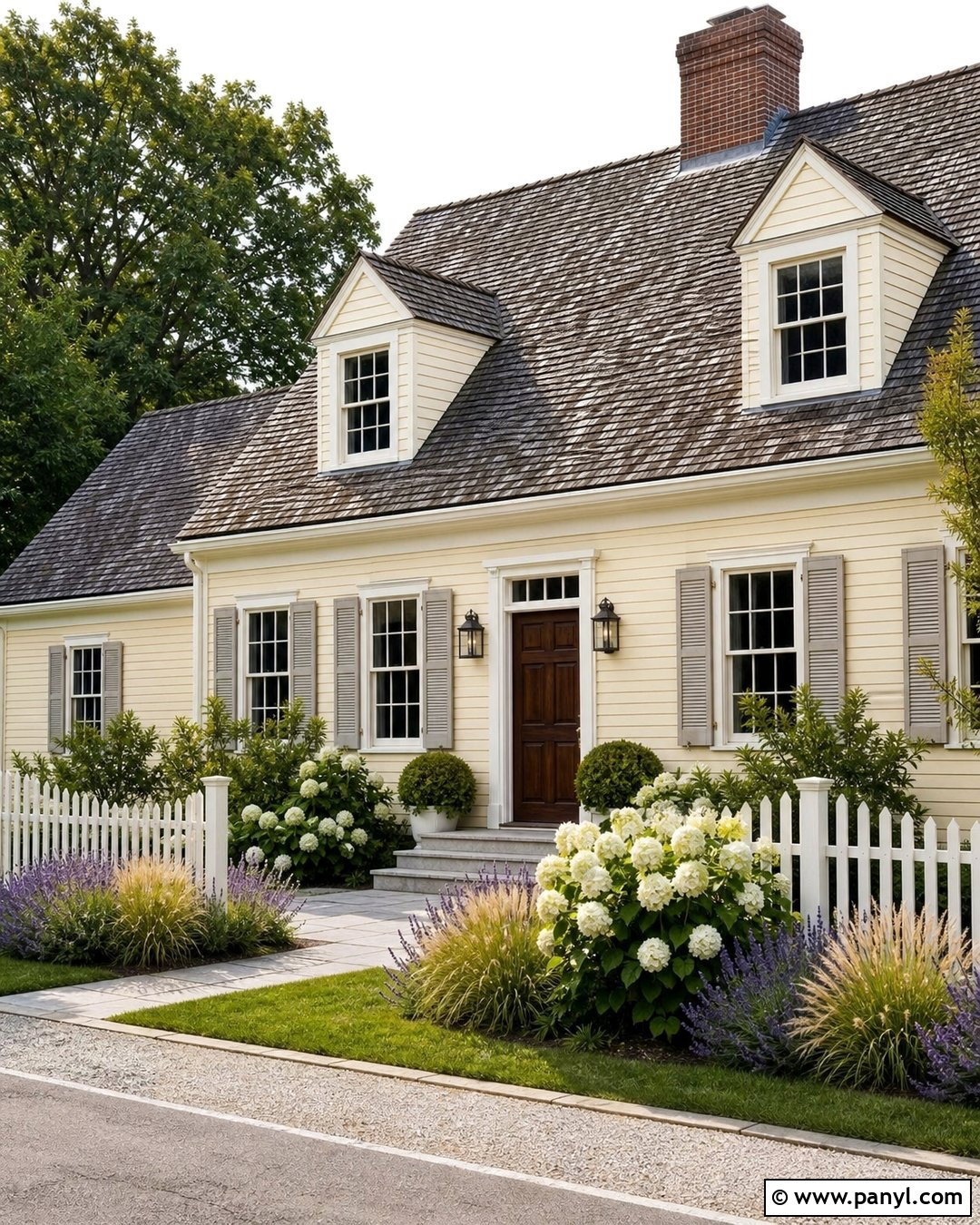Butter Yellow Outside Wall Colour With Soft Gray - 35 outside wall colour ideas