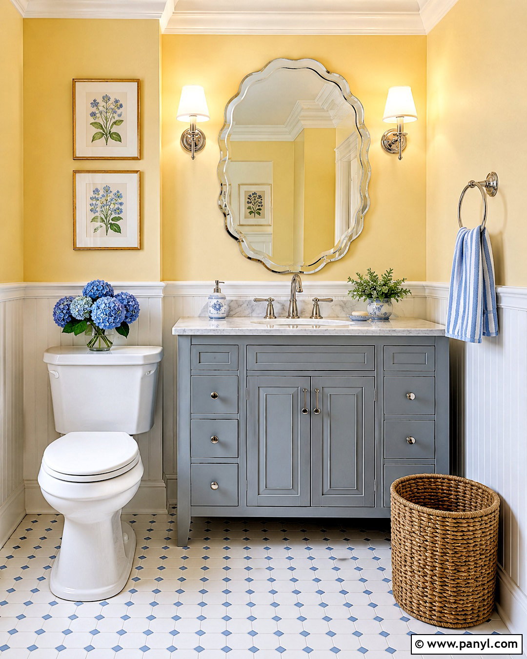 Butter Yellow Powder Room - 20 powder room paint colors