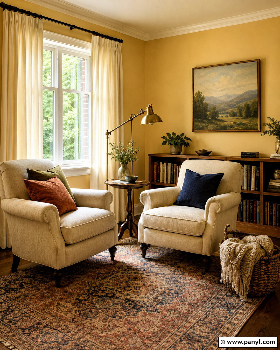 Butter Yellow Reading Room Walls - 40 butter yellow walls