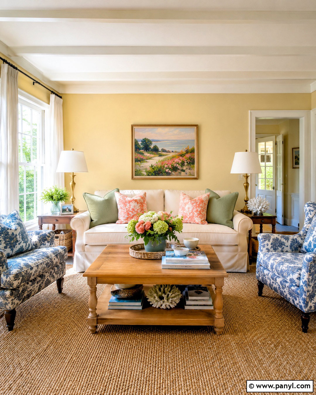 Butter Yellow Sitting Room - 35 Sitting Room Paint Color Ideas