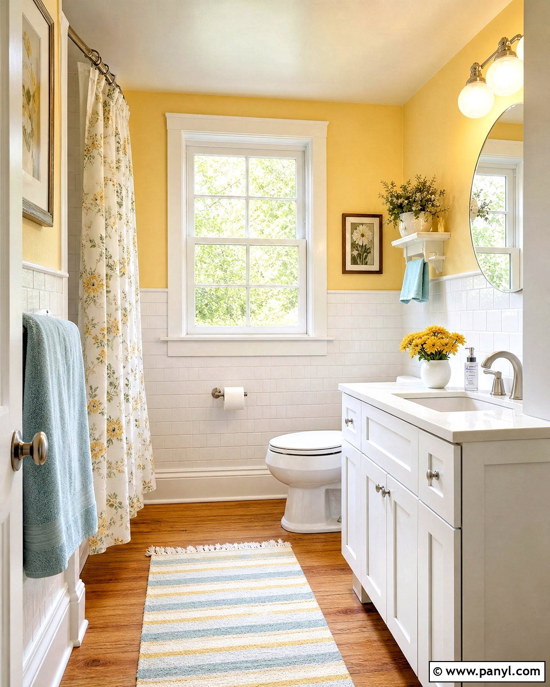 Butter Yellow Small Bathroom - 20 bathroom color ideas for small bathrooms