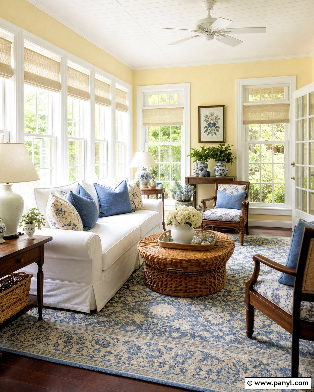 Butter Yellow Sunroom Paint Color - 20 sunroom paint colors ideas