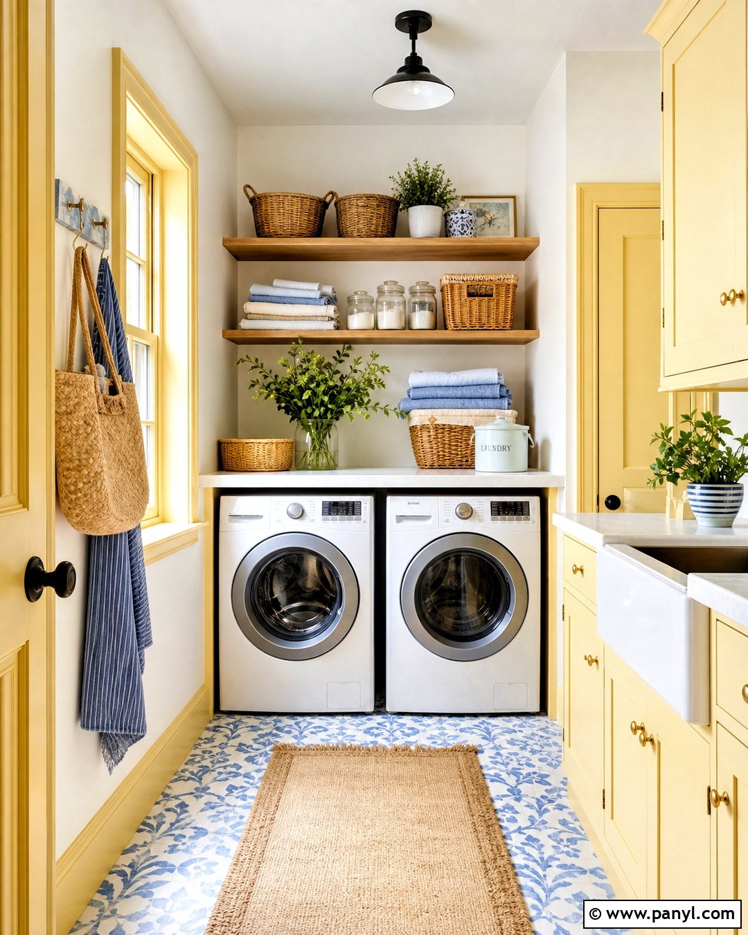 Butter Yellow Trim With White Walls - 20 white walls with different color trim ideas
