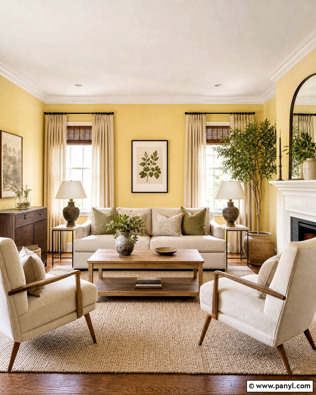 Butter Yellow Wall Living Room - 20 yellow wall living room ideas