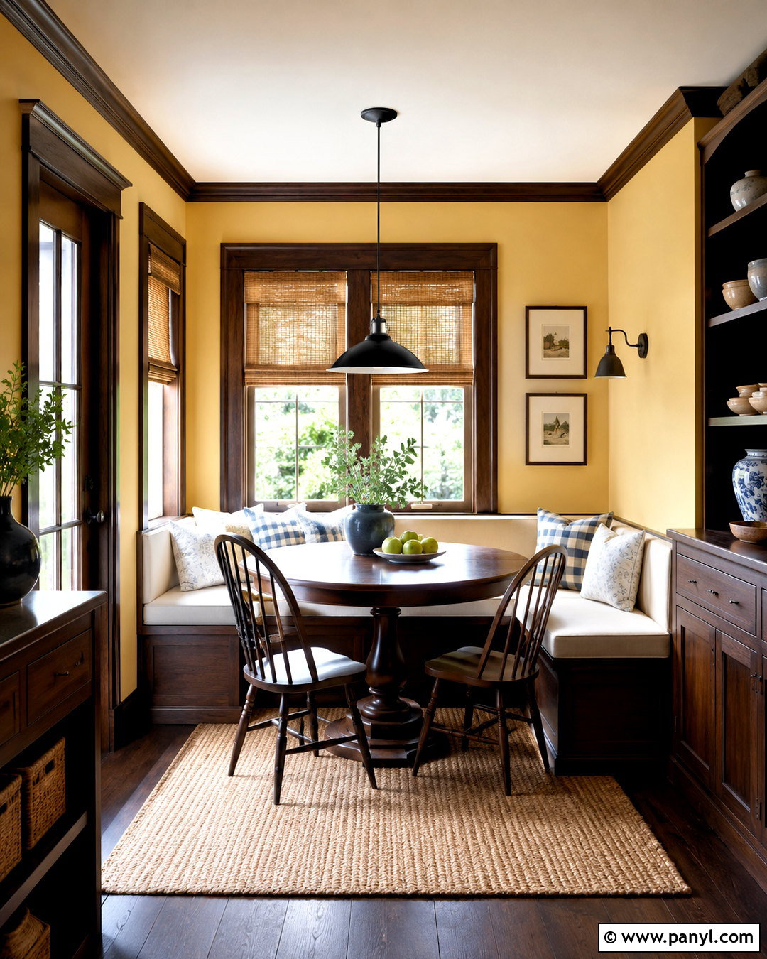 Butter Yellow Walls With Dark Wood - 20 Wall Colors That Go Well With Dark Wood Ideas