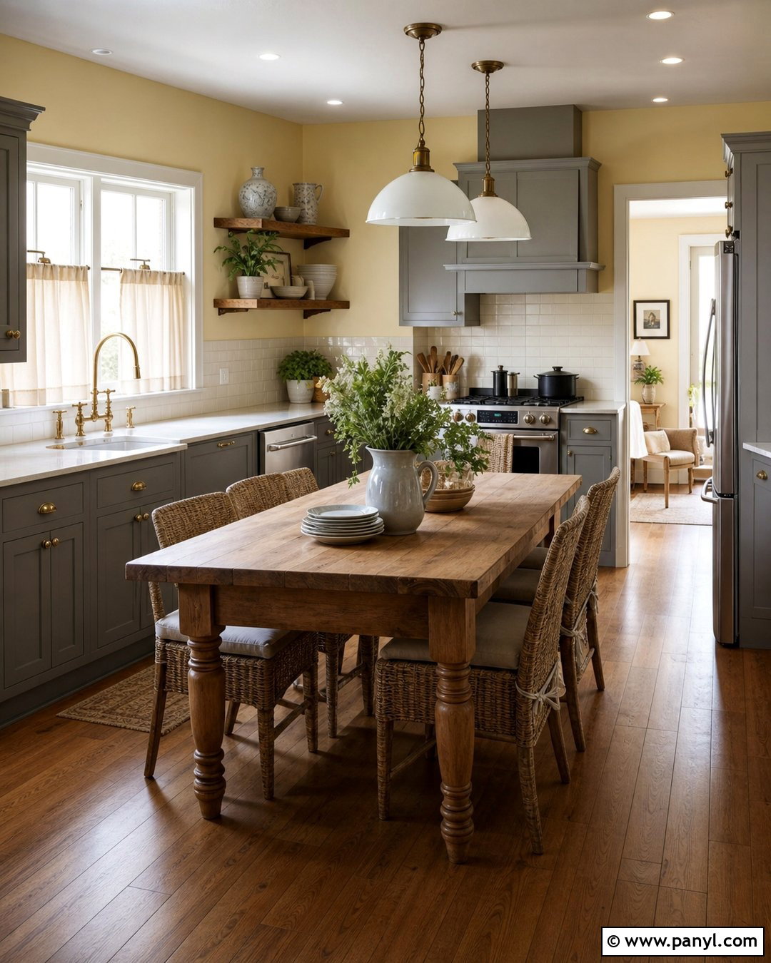 Butter Yellow Walls With Gray Cabinets - 30 Wall Color For Grey Cabinets