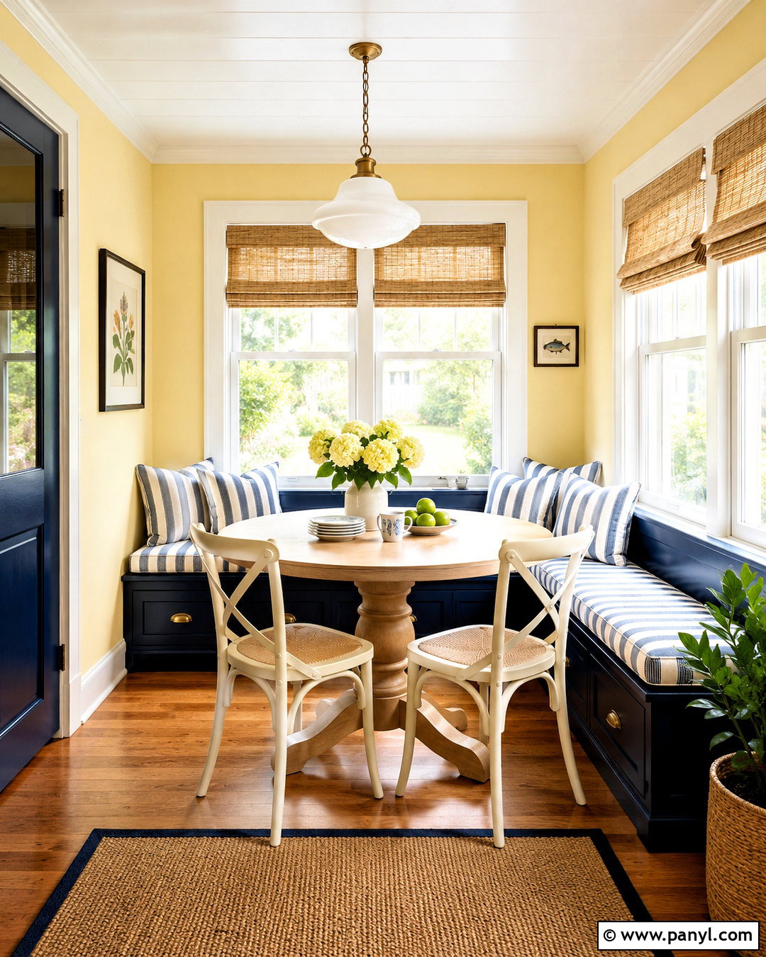 Butter Yellow Walls With Navy Blue - 20 Wall Colors That Go With Navy Blue Ideas