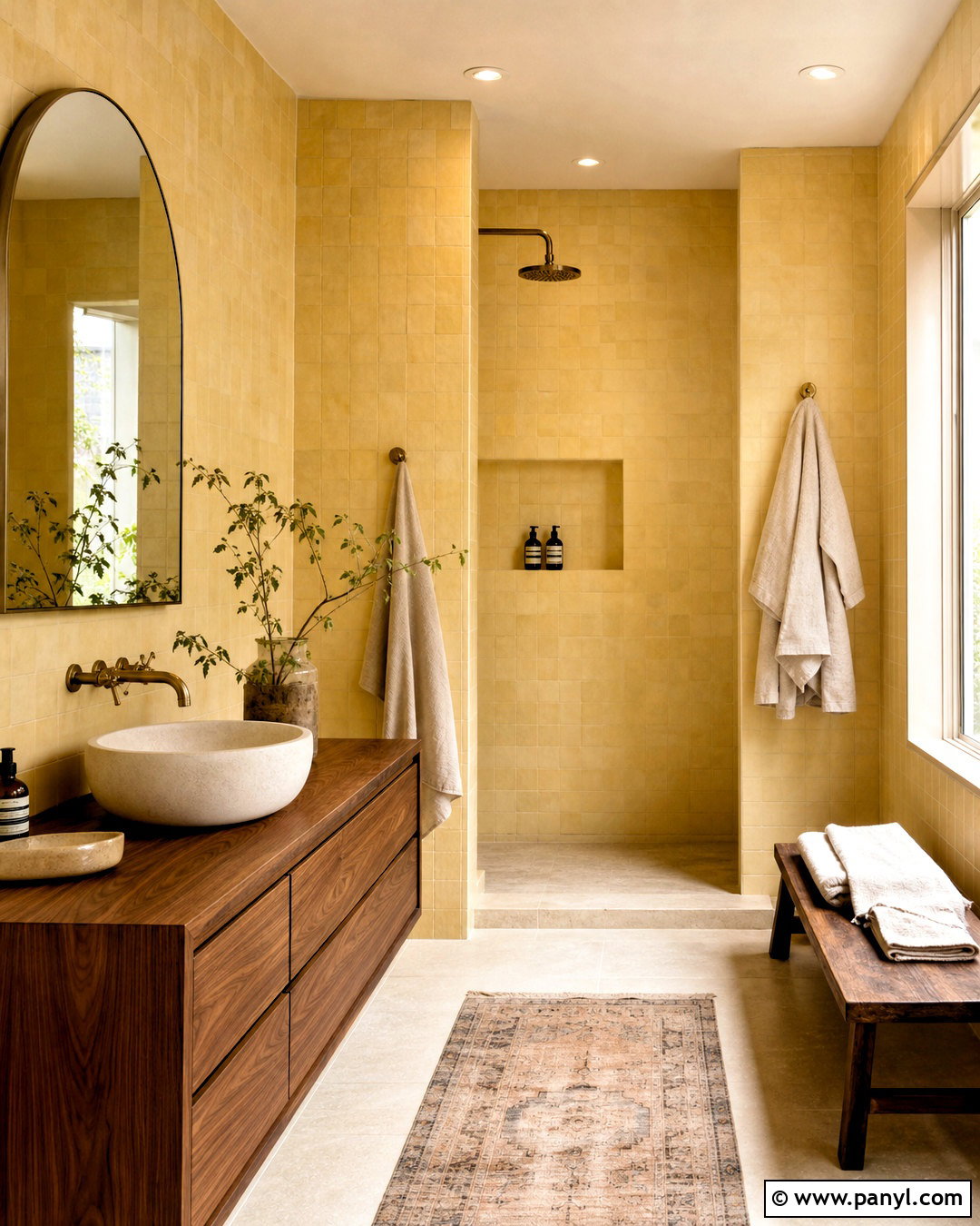 Butter Yellow Zellige Bathroom - 20 butter yellow bathroom ideas