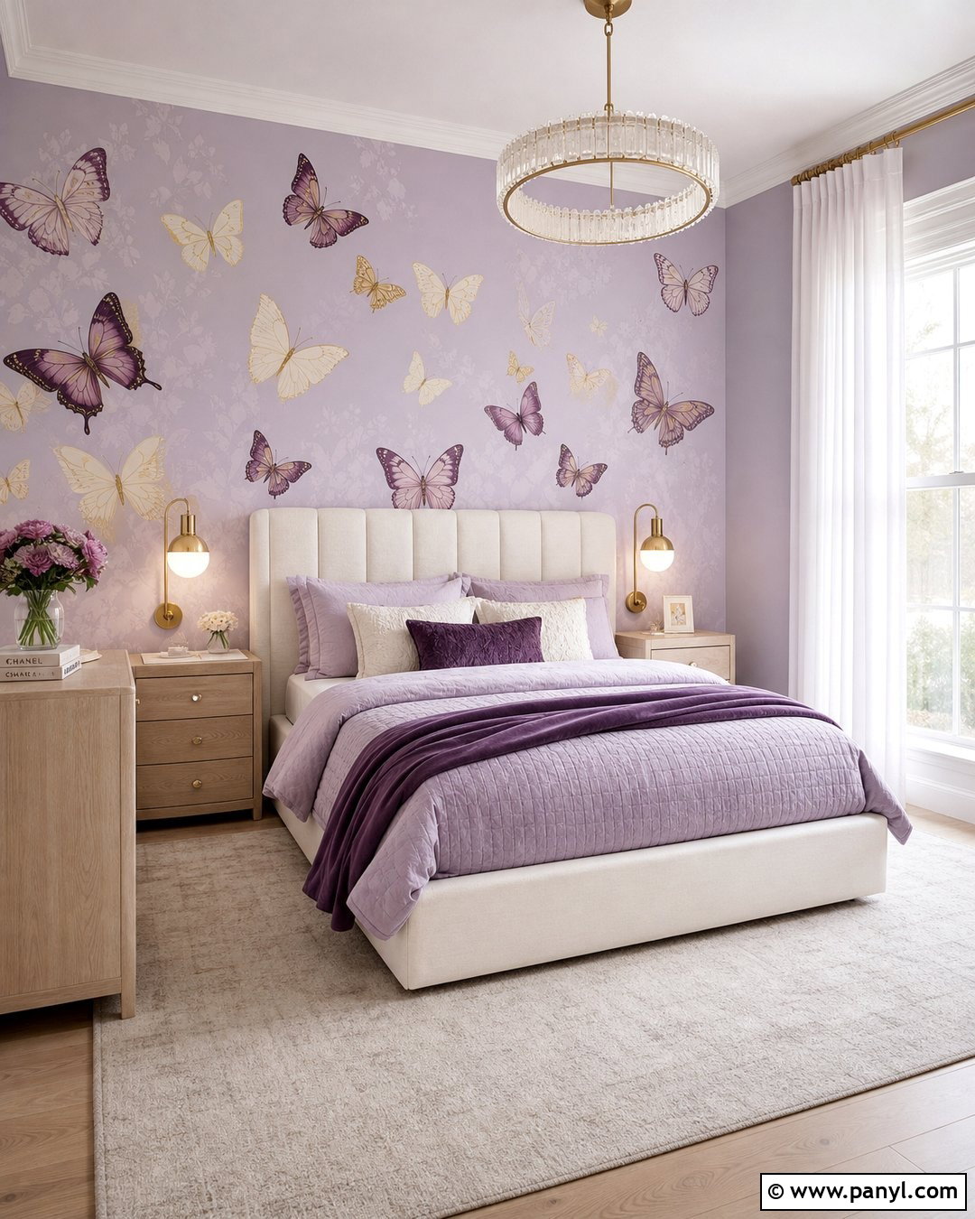 Butterfly Girls Room Accent Wall - 25 Accent Wall For Girls Room Ideas