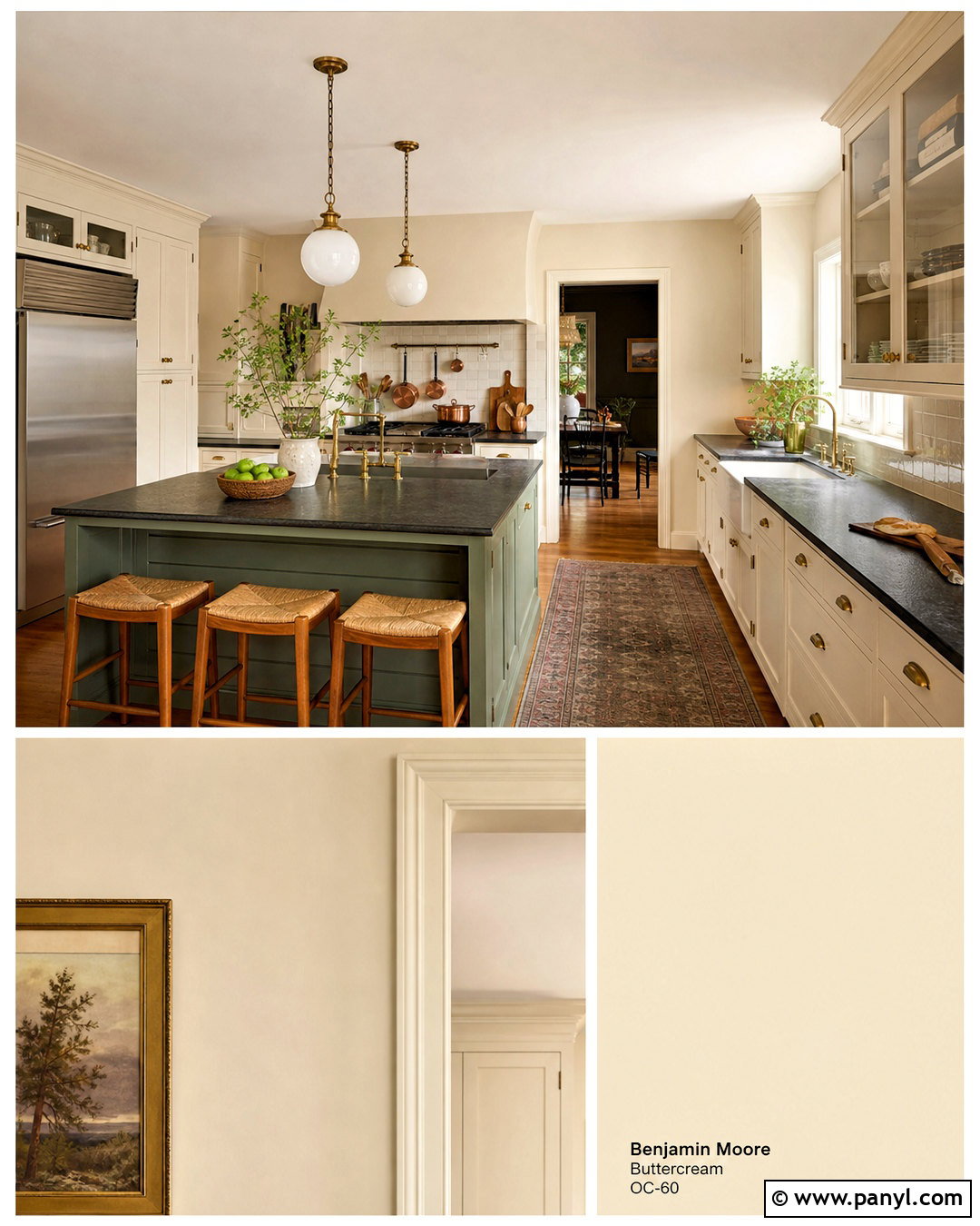 Buttery Cream Kitchen Walls - 20 creamy wall color ideas