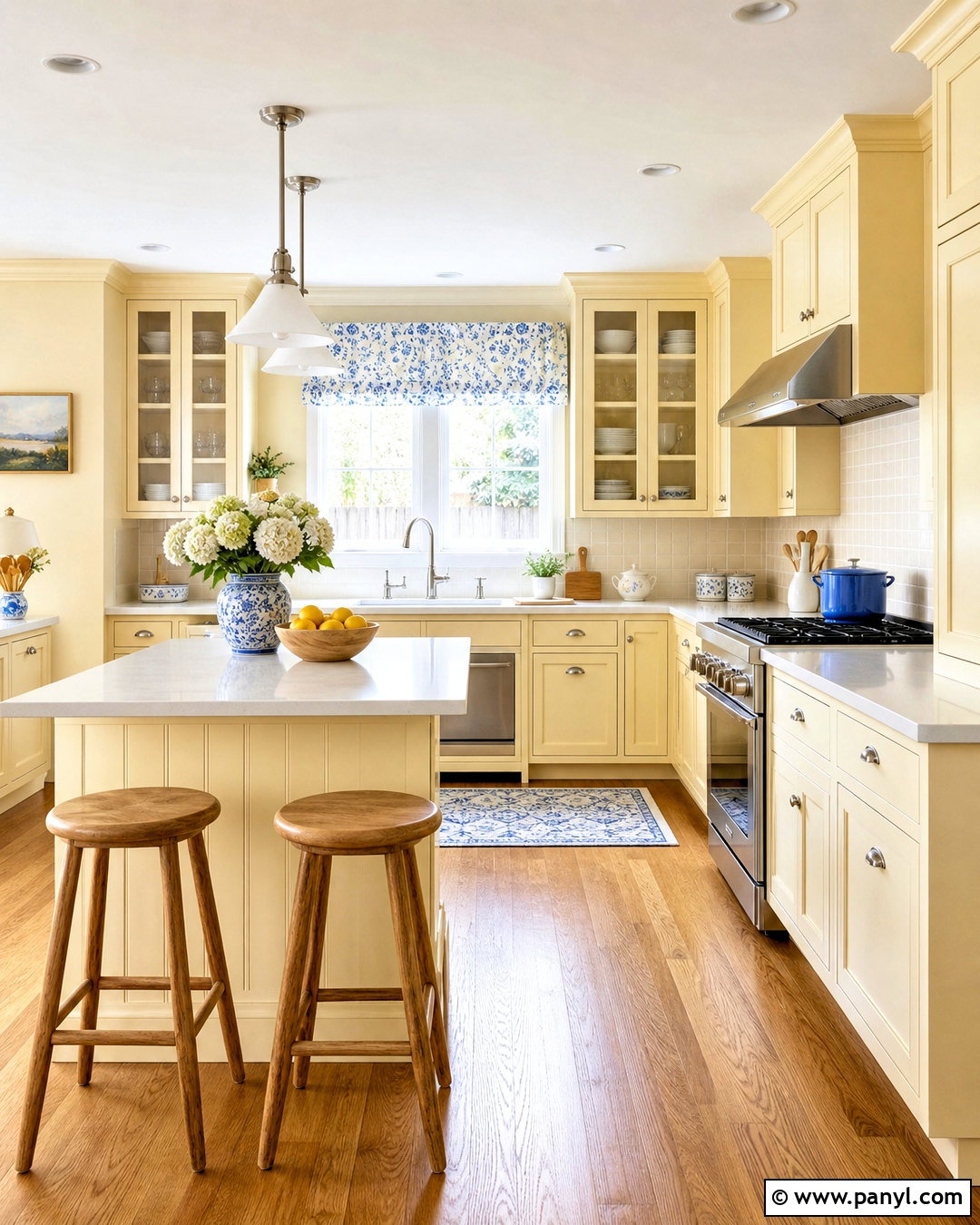 Buttery Yellow Kitchen Cabinets - 20 kitchen cabinet color ideas