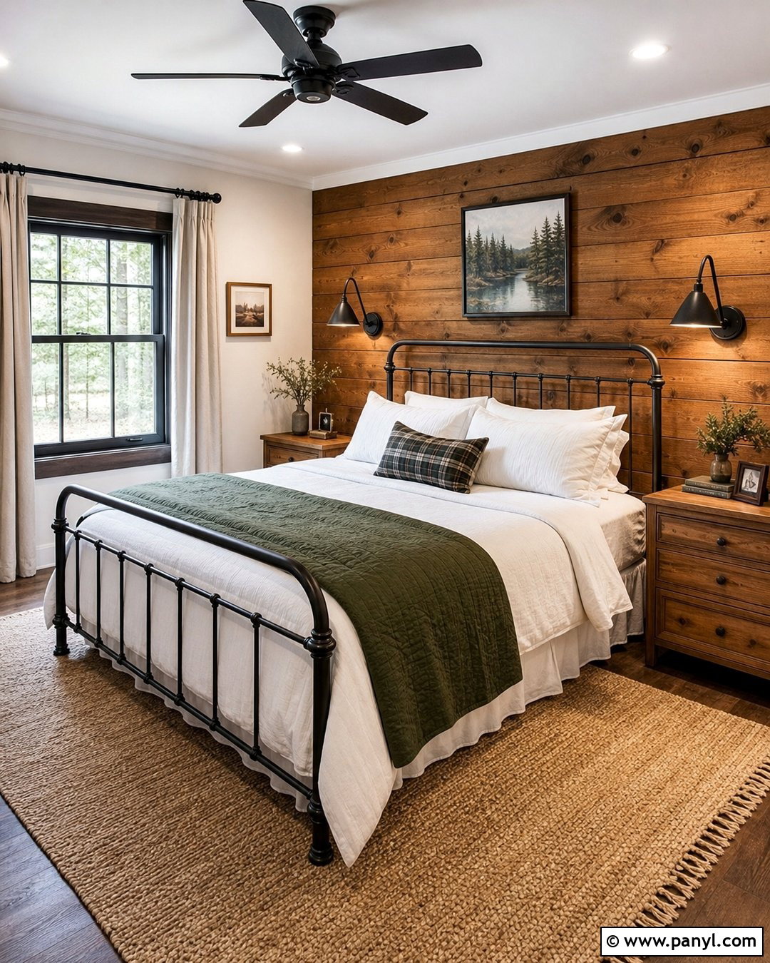 Cabin Plank Rustic Accent Wall - 30 Rustic Accent Wall Ideas