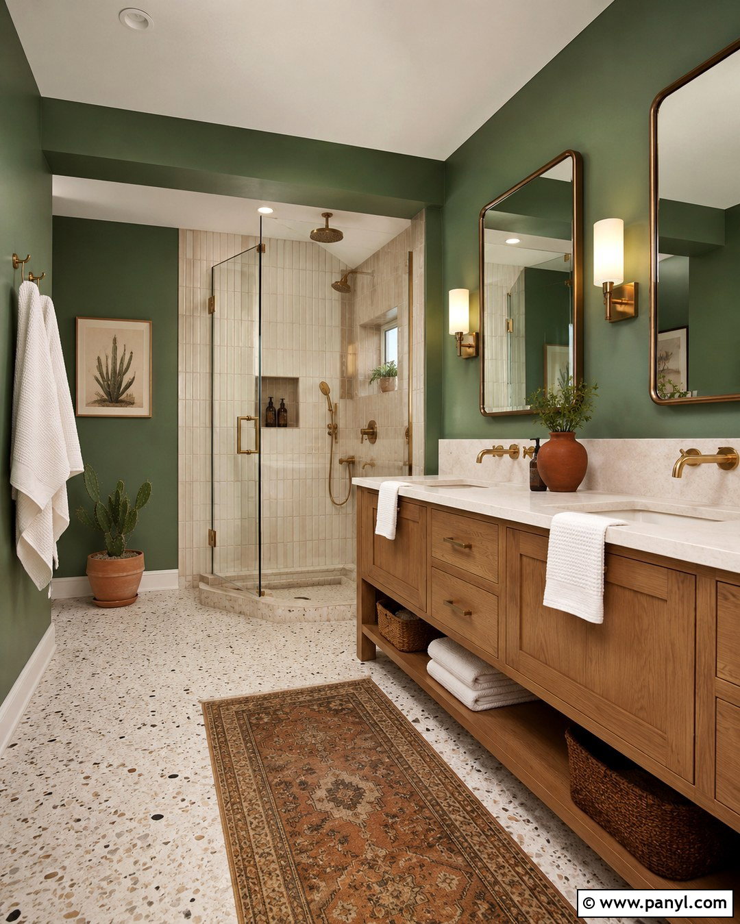 Cactus Green Bathroom - 20 Cactus Green Wall Ideas