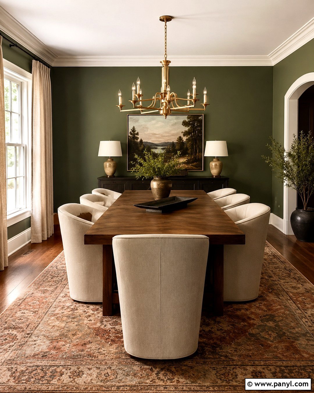 Cactus Green Dining Room - 20 Cactus Green Wall Ideas