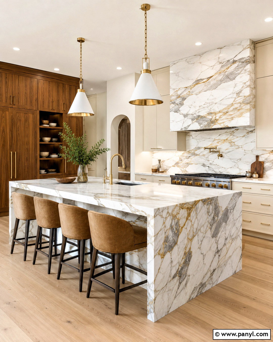 Calacatta Gold Marble Kitchen - 20 marble texture ideas