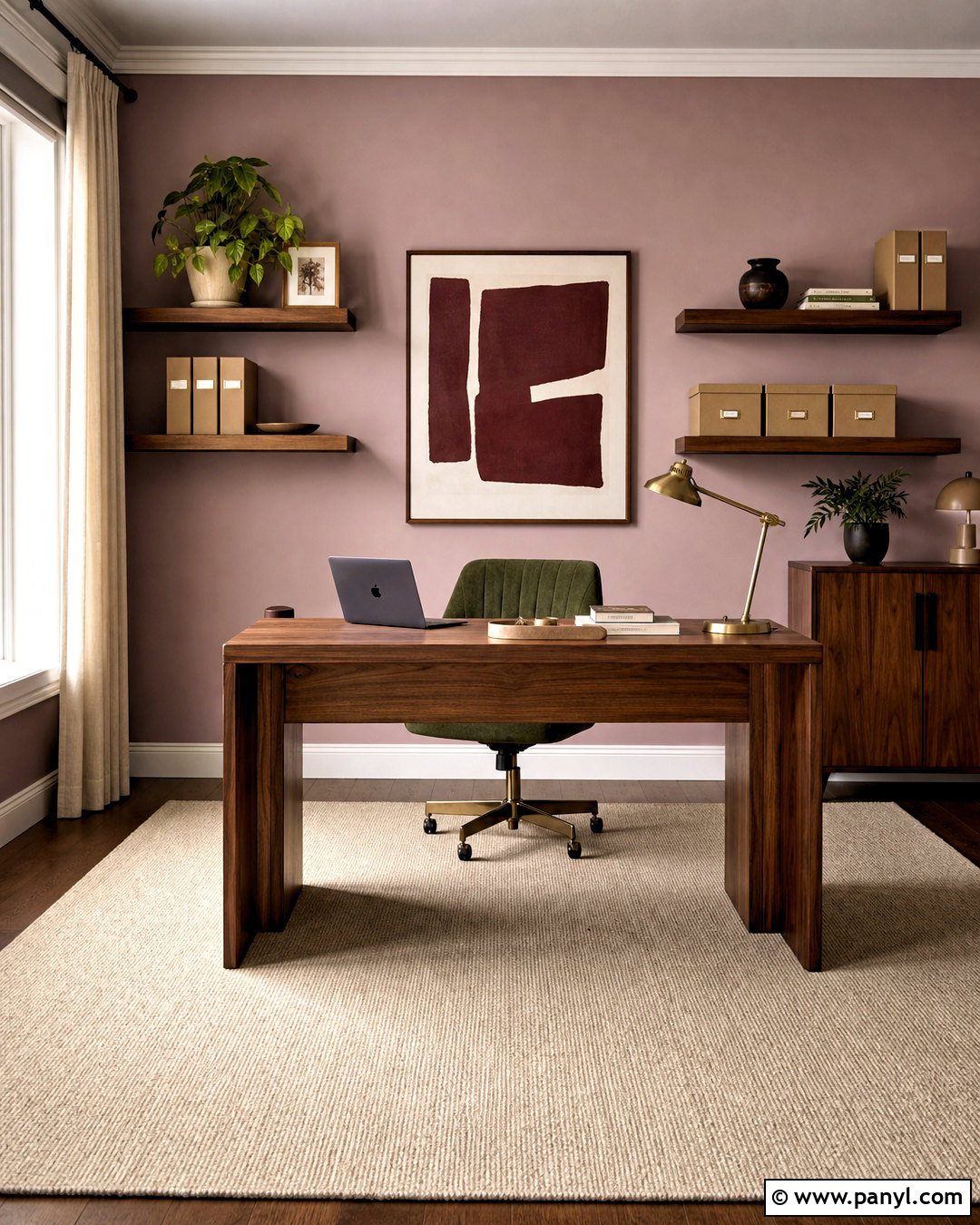 Calamine Home Office With Walnut - 20 farrow and ball calamine ideas