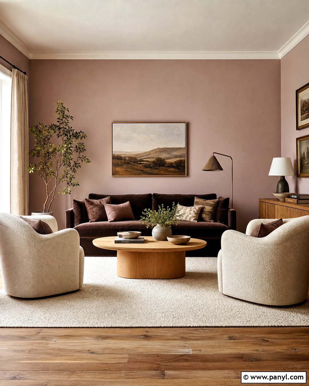 Calamine Living Room With Chocolate Brown - 20 farrow and ball calamine ideas