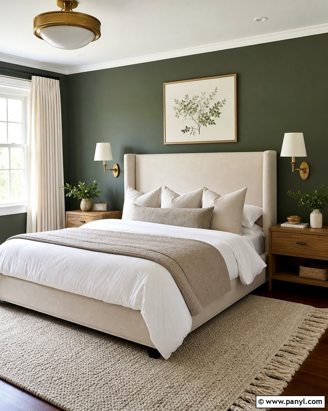Caldwell Green Bedroom With Linen Bedding - 35 caldwell green benjamin moore ideas
