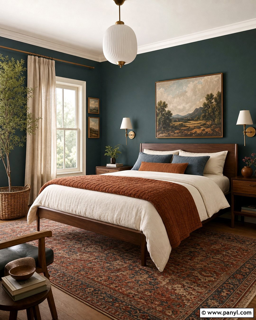 Caldwell Green Bedroom With Terracotta Accents - 35 caldwell green benjamin moore ideas