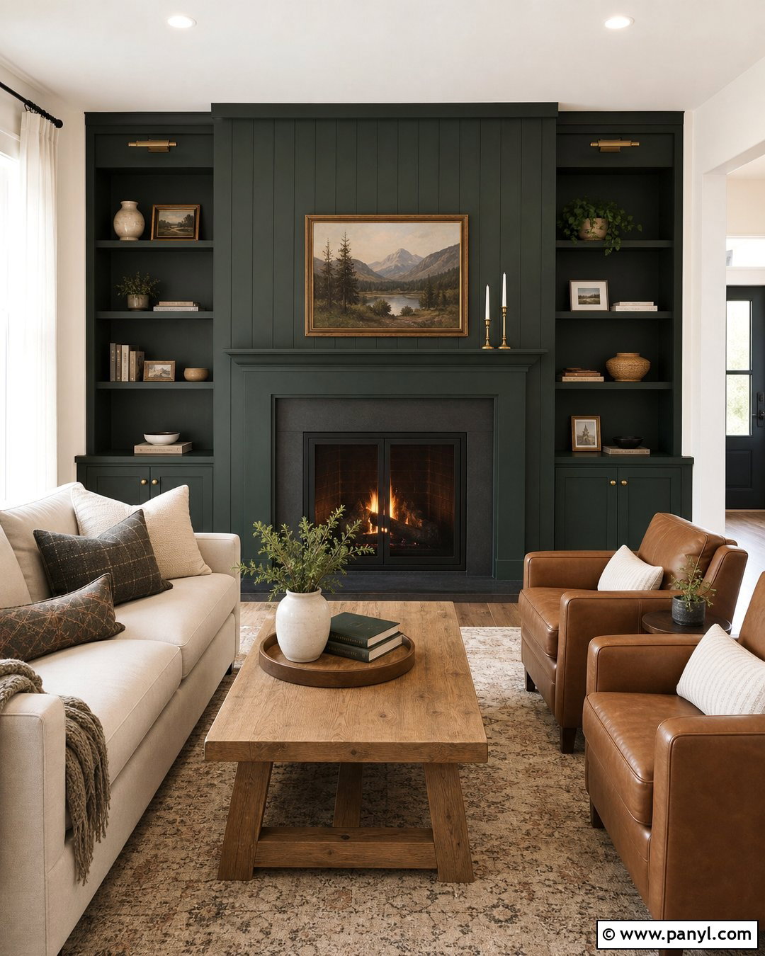 Caldwell Green Fireplace With White Walls - 35 caldwell green benjamin moore ideas
