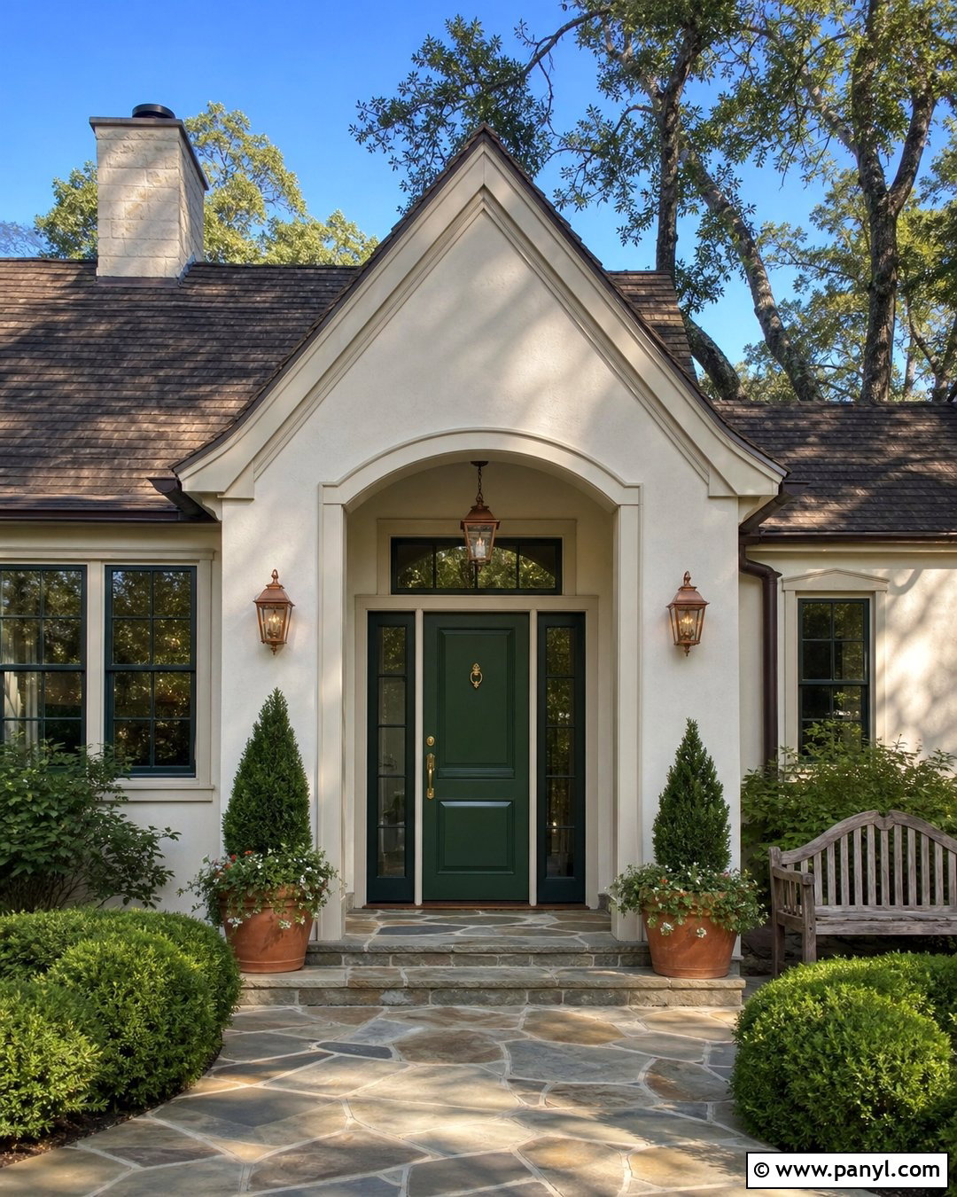 Caldwell Green Front Door With Cream Exterior - 35 caldwell green benjamin moore ideas