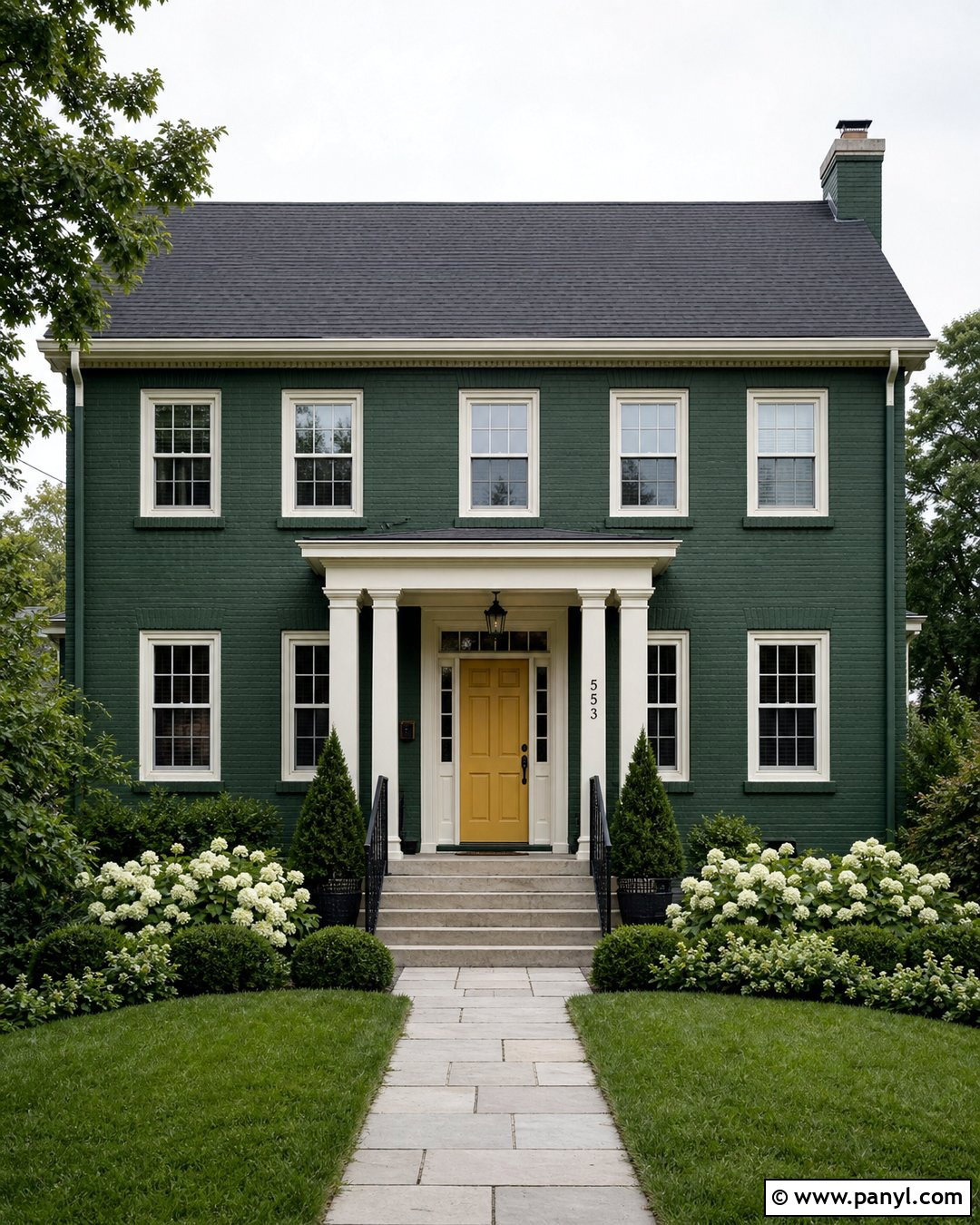 Caldwell Green Painted Brick Exterior - 35 caldwell green benjamin moore ideas