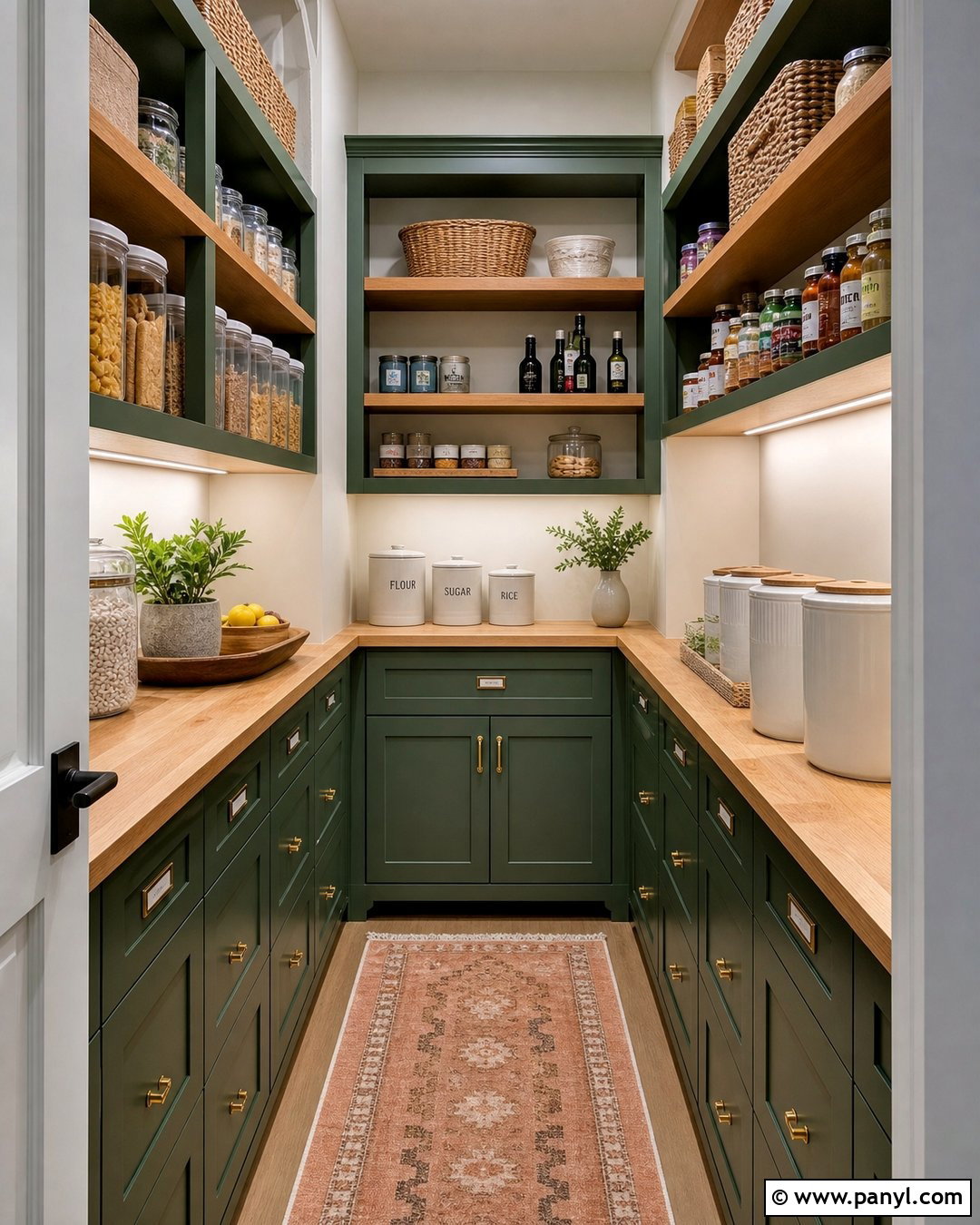 Caldwell Green Pantry With Open Shelves - 35 caldwell green benjamin moore ideas