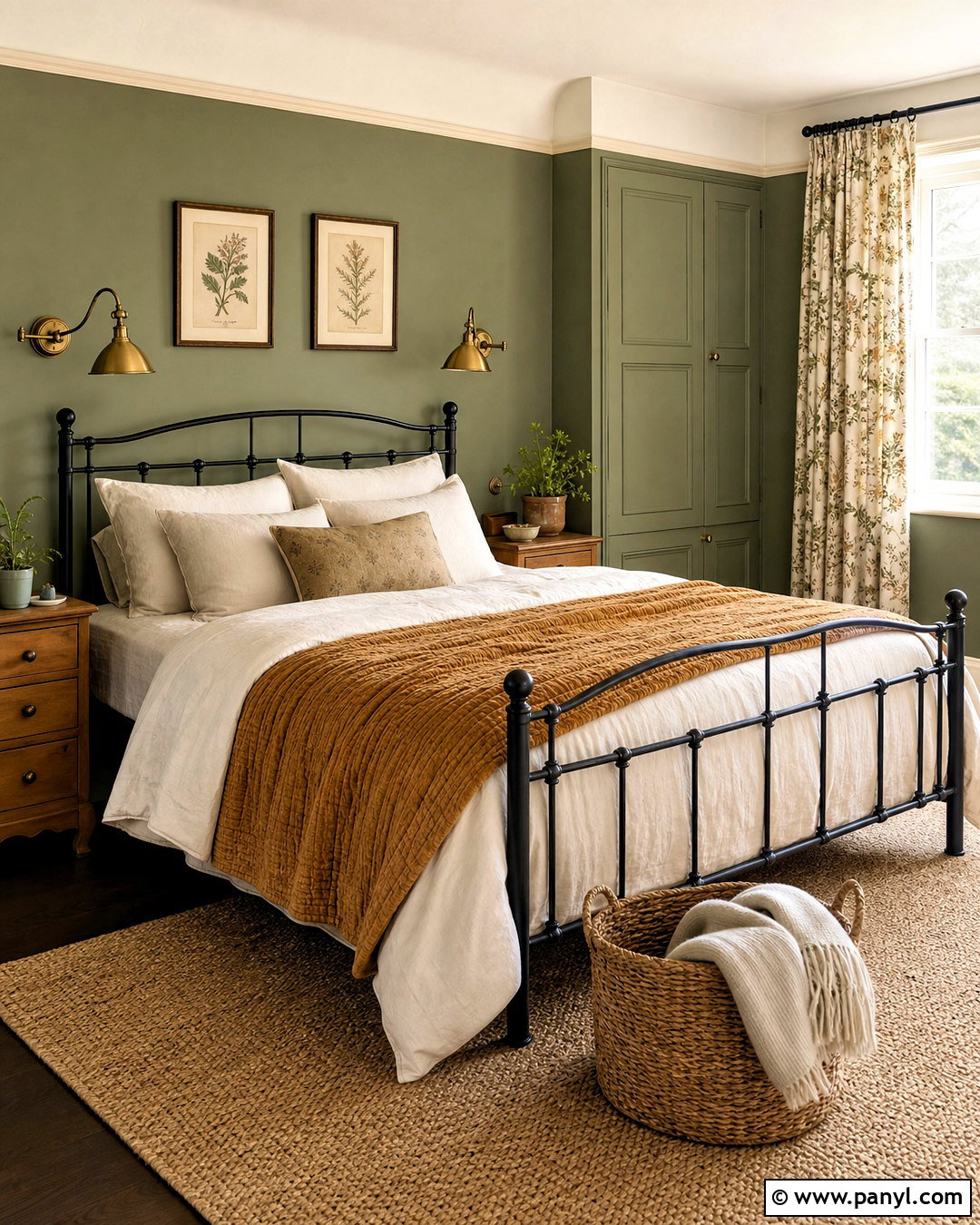 Calke Green And Old White Bedroom - 20 farrow and ball colour schemes