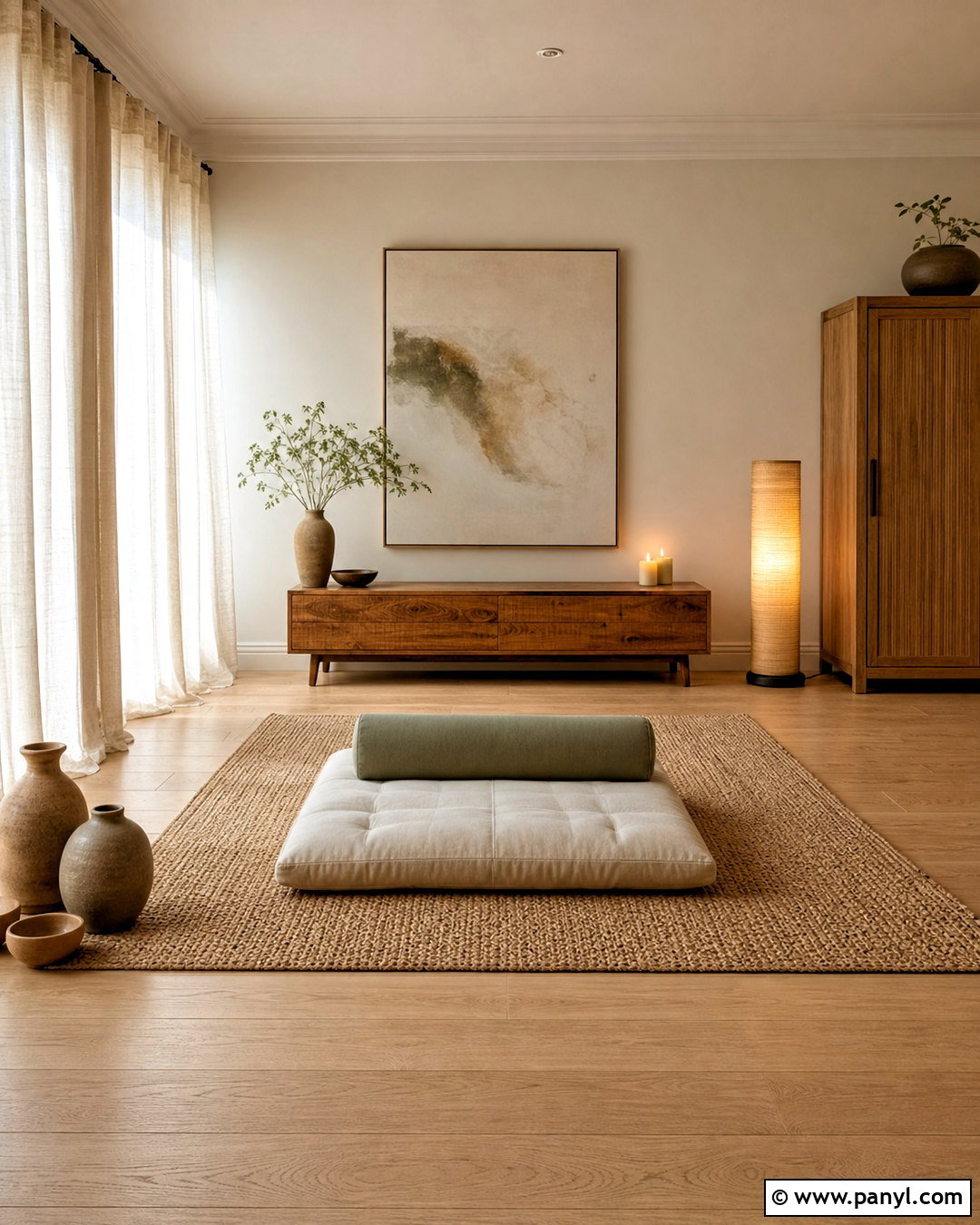Calm Meditation Room - 20 empty rooms interior ideas