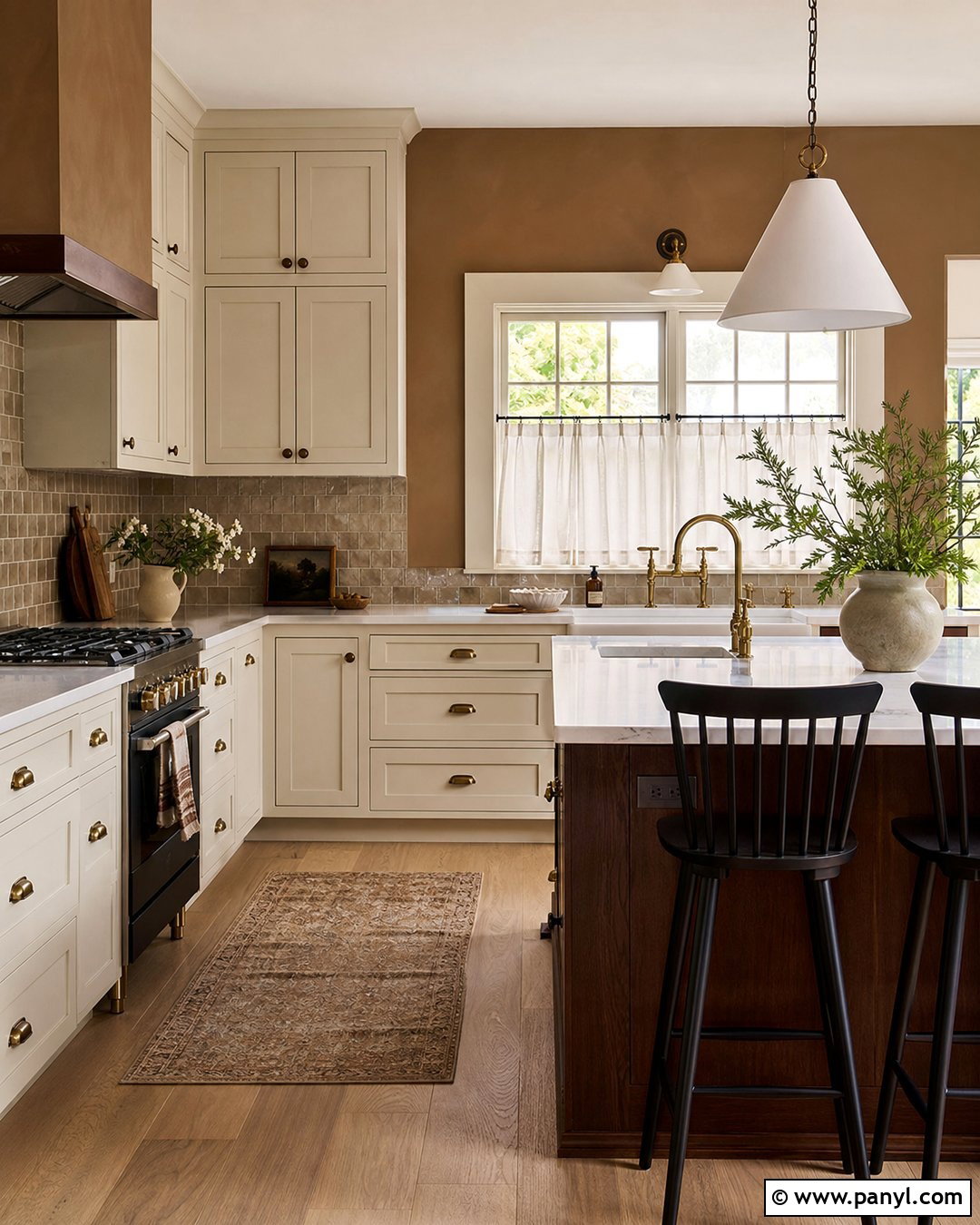 Camel Brown Kitchen Walls - 20 Brown Kitchen Wall Colors
