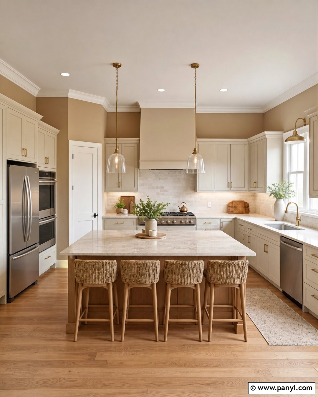 Camel Kitchen With Cream Cabinets - 25 Camel Wall Color Ideas