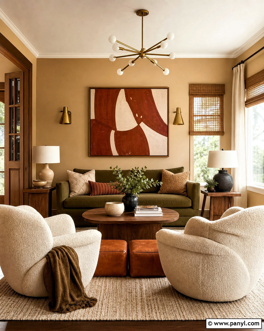 Camel Living Room Color - 20 warm living room colors