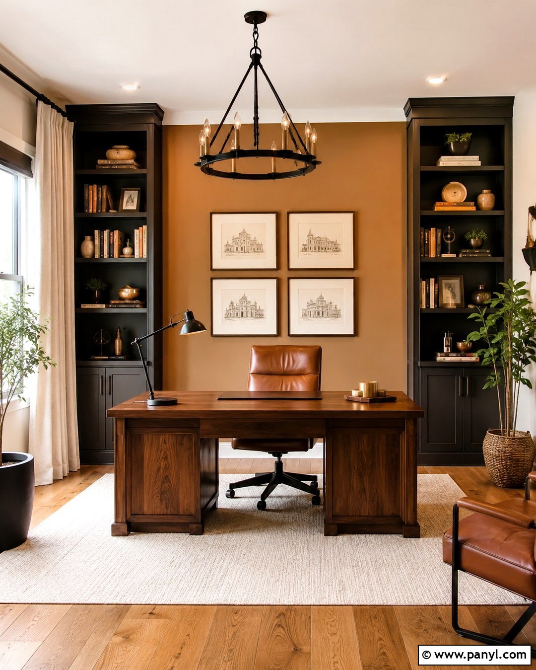 Camel Tan Accent Wall - 20 Neutral Accent Wall Color Ideas