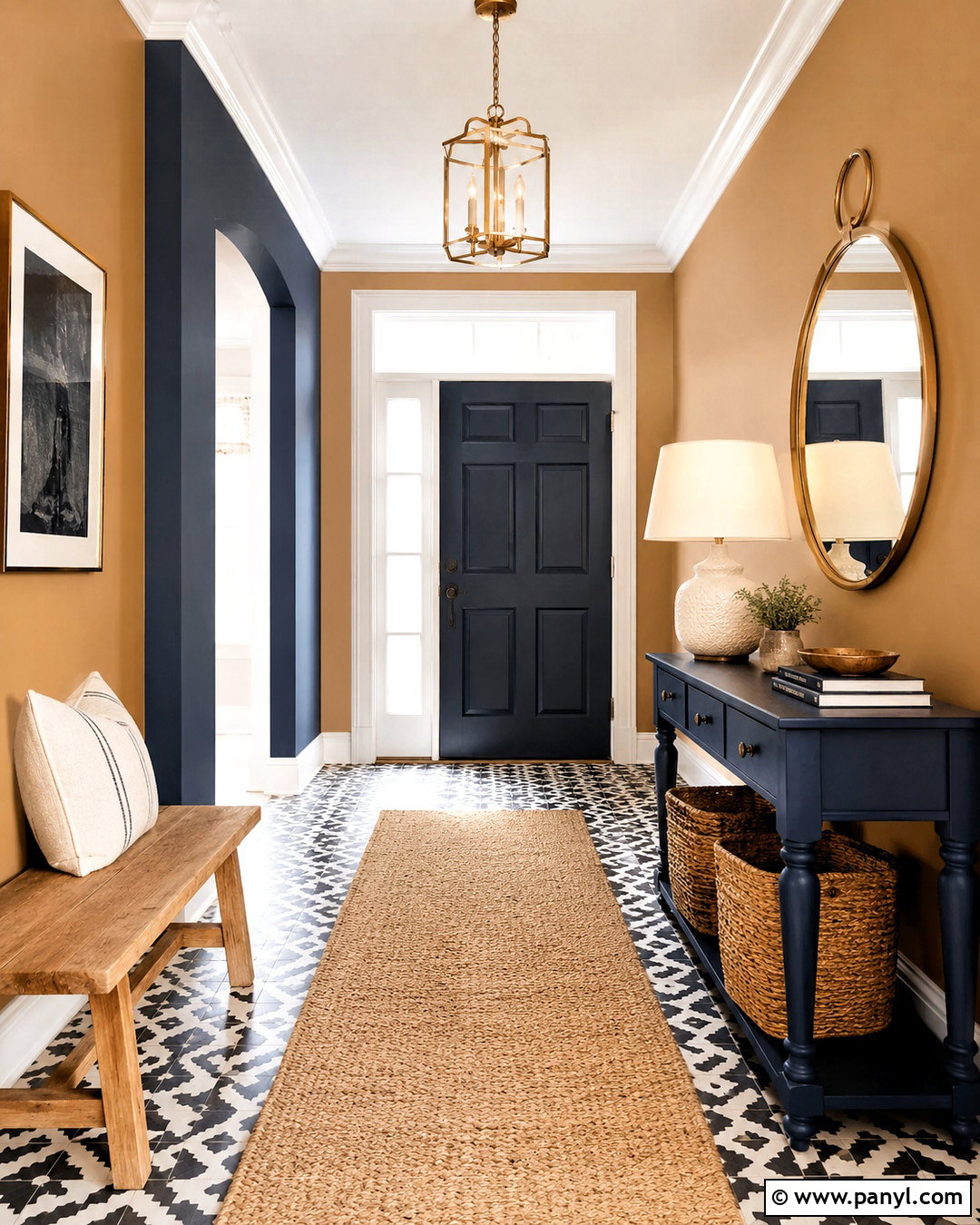 Camel Tan Walls With Navy Blue - 20 Wall Colors That Go With Navy Blue Ideas