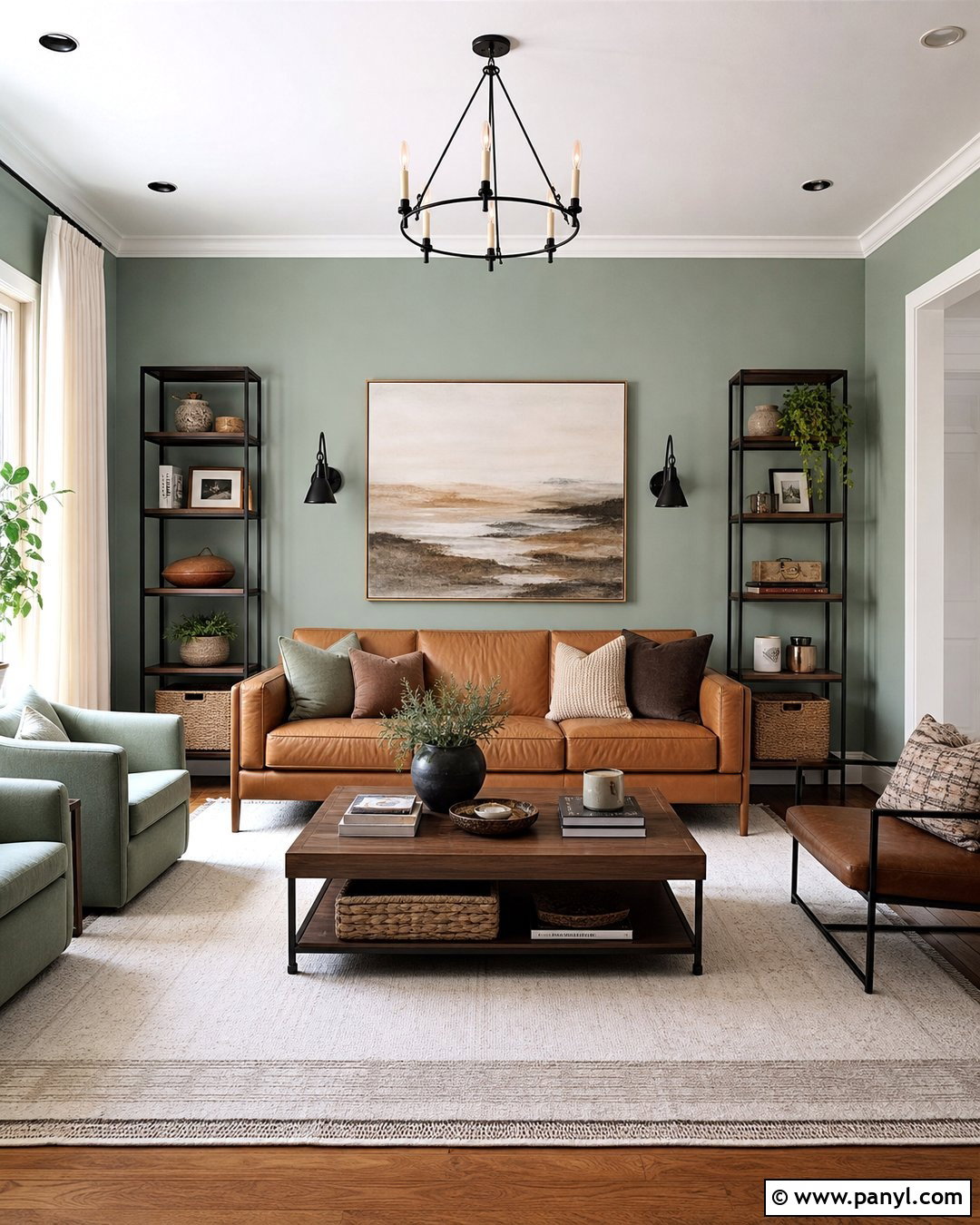 Camel Tan With Mint Green Walls - 20 Colors That Go With Mint Green Walls