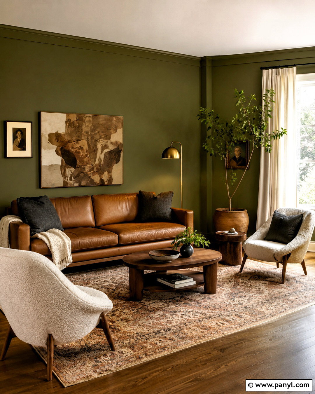 Camel With Olive Green Walls - 20 What Colours Go With Olive Green Walls