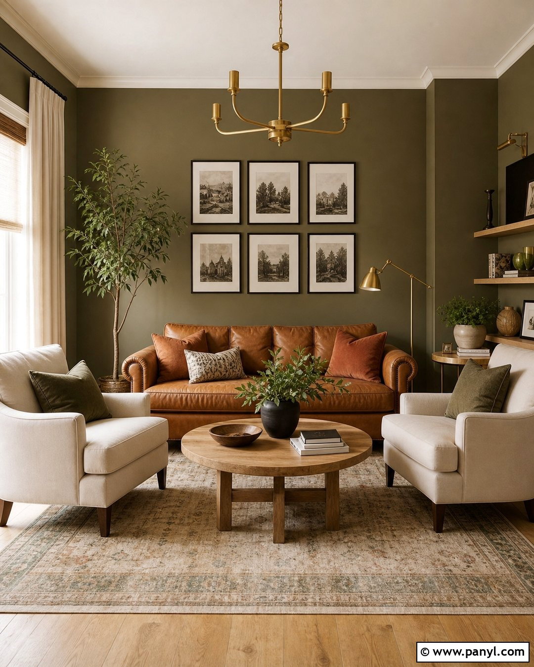 Camel With Olive Green Walls - 20 Colors That Go With Olive Green Walls