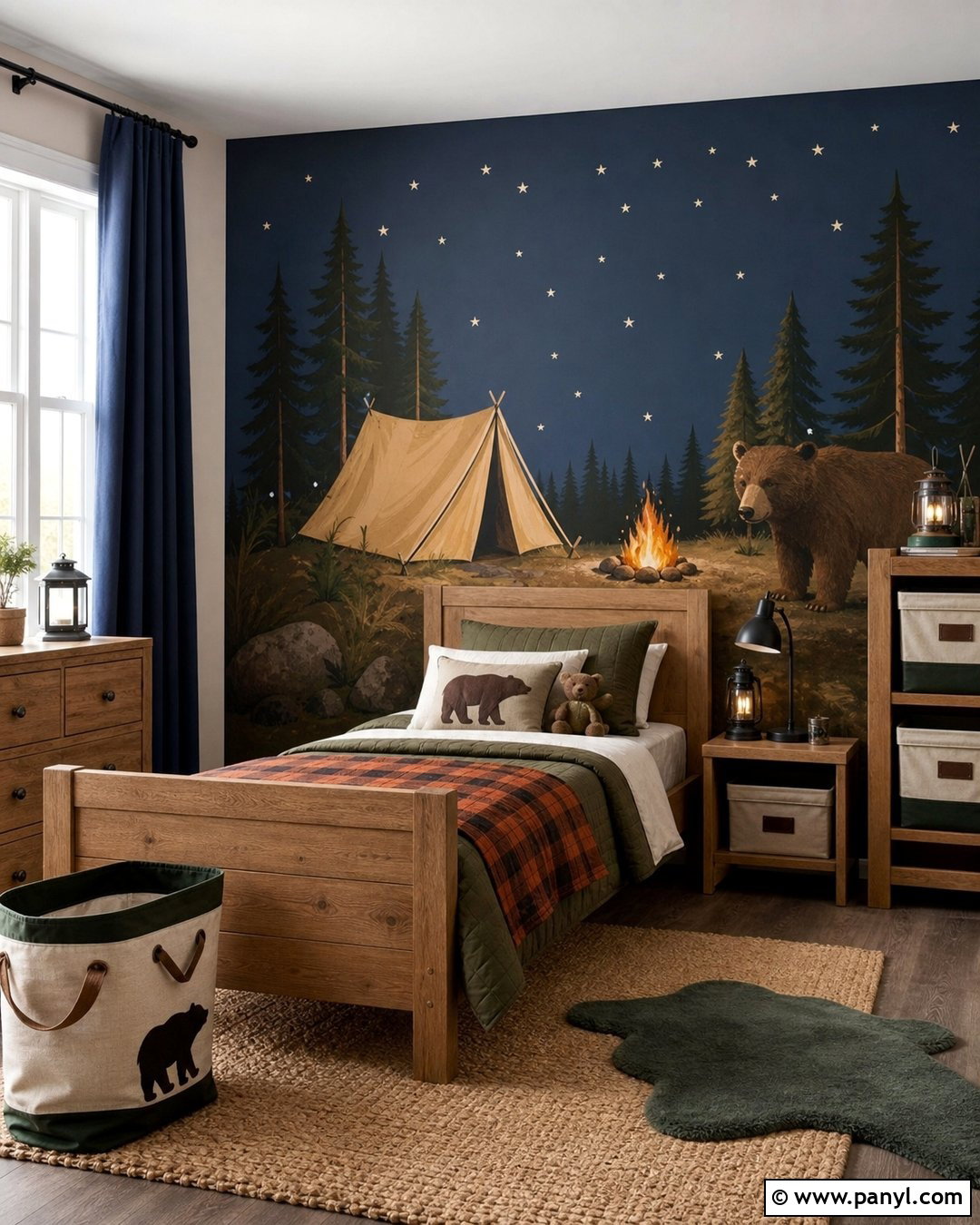 Camping Bear Bedroom Wall Paint - 20 Bear Wall Paint Ideas