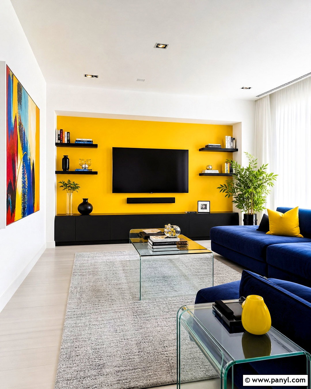 Canary Yellow Living Room - 20 yellow living room colors