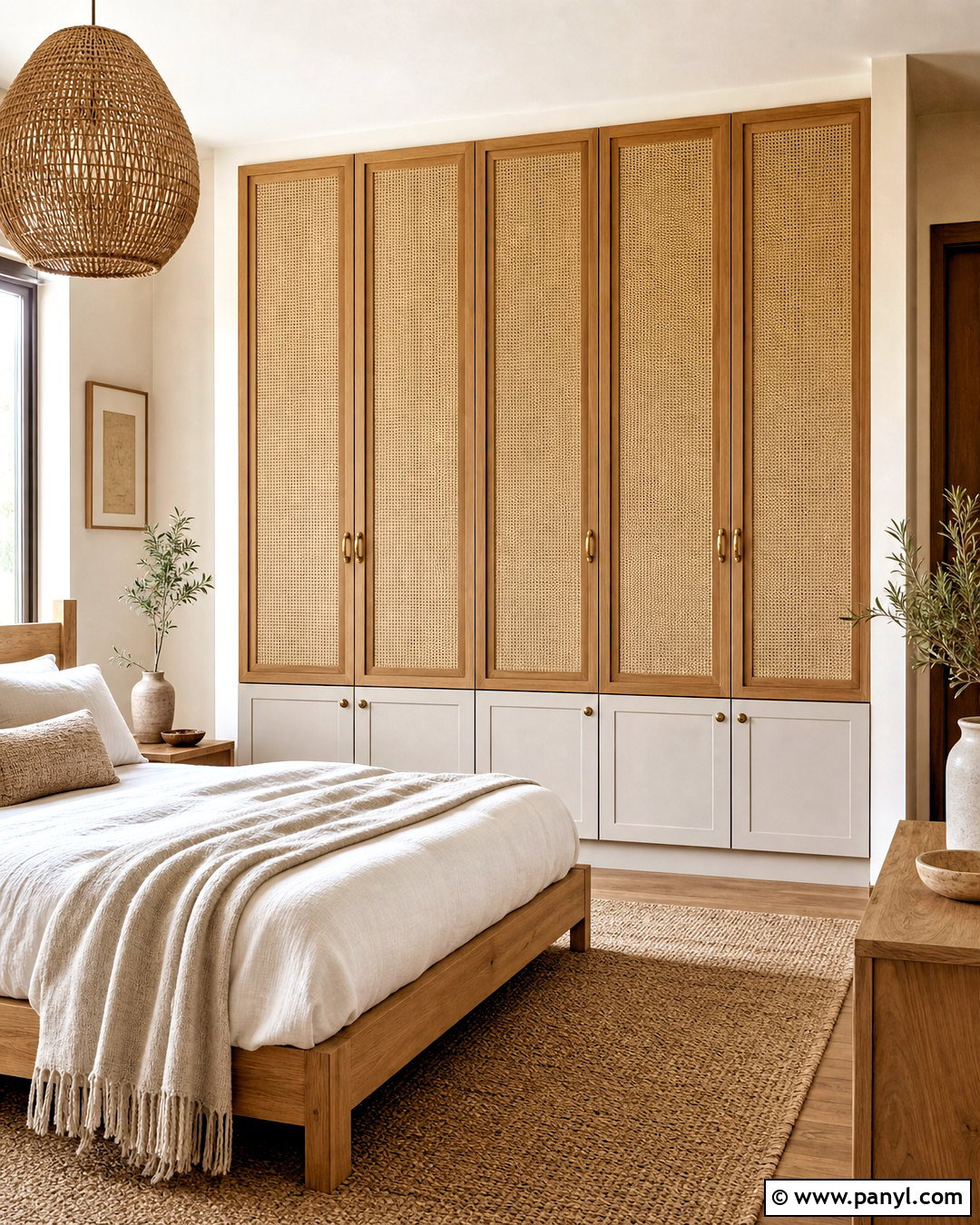 Cane Panel Wardrobe - 20 trending wardrobe design ideas