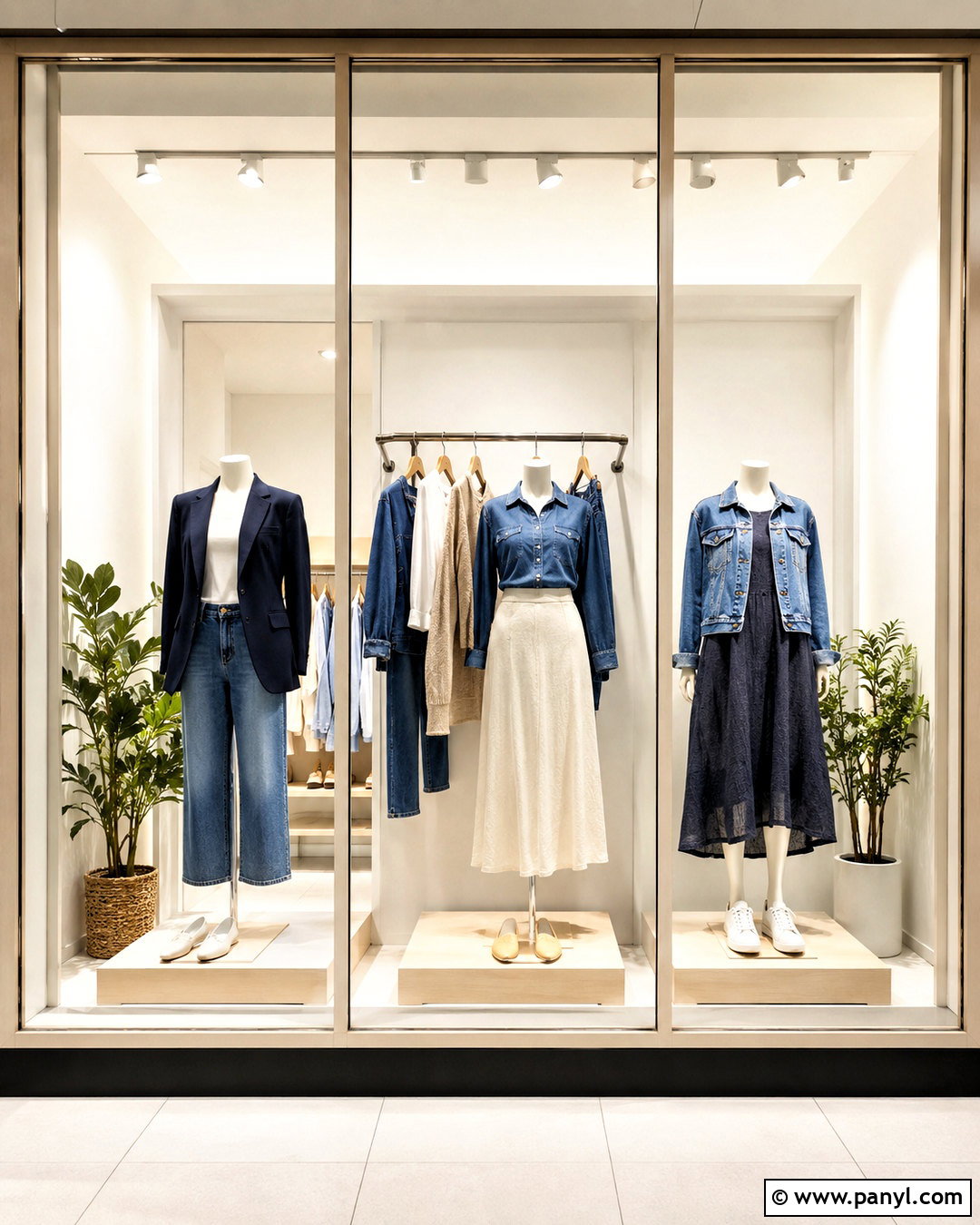 Capsule Wardrobe Denim Window Display - 20 denim window display ideas