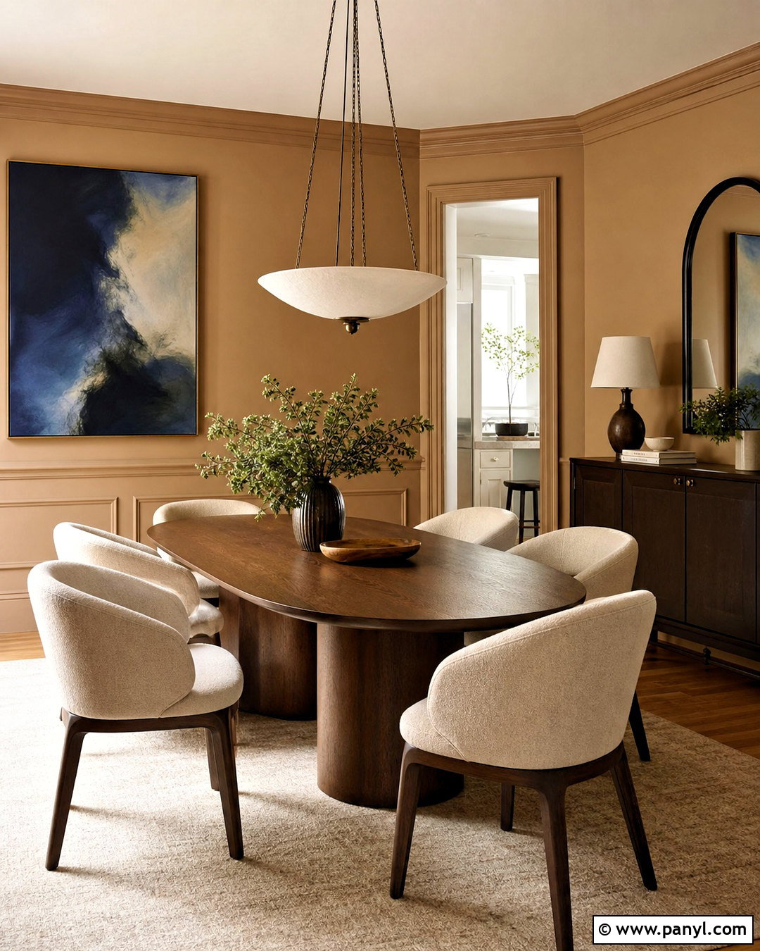 Caramel Beige Dining Room - 20 beige wall colors