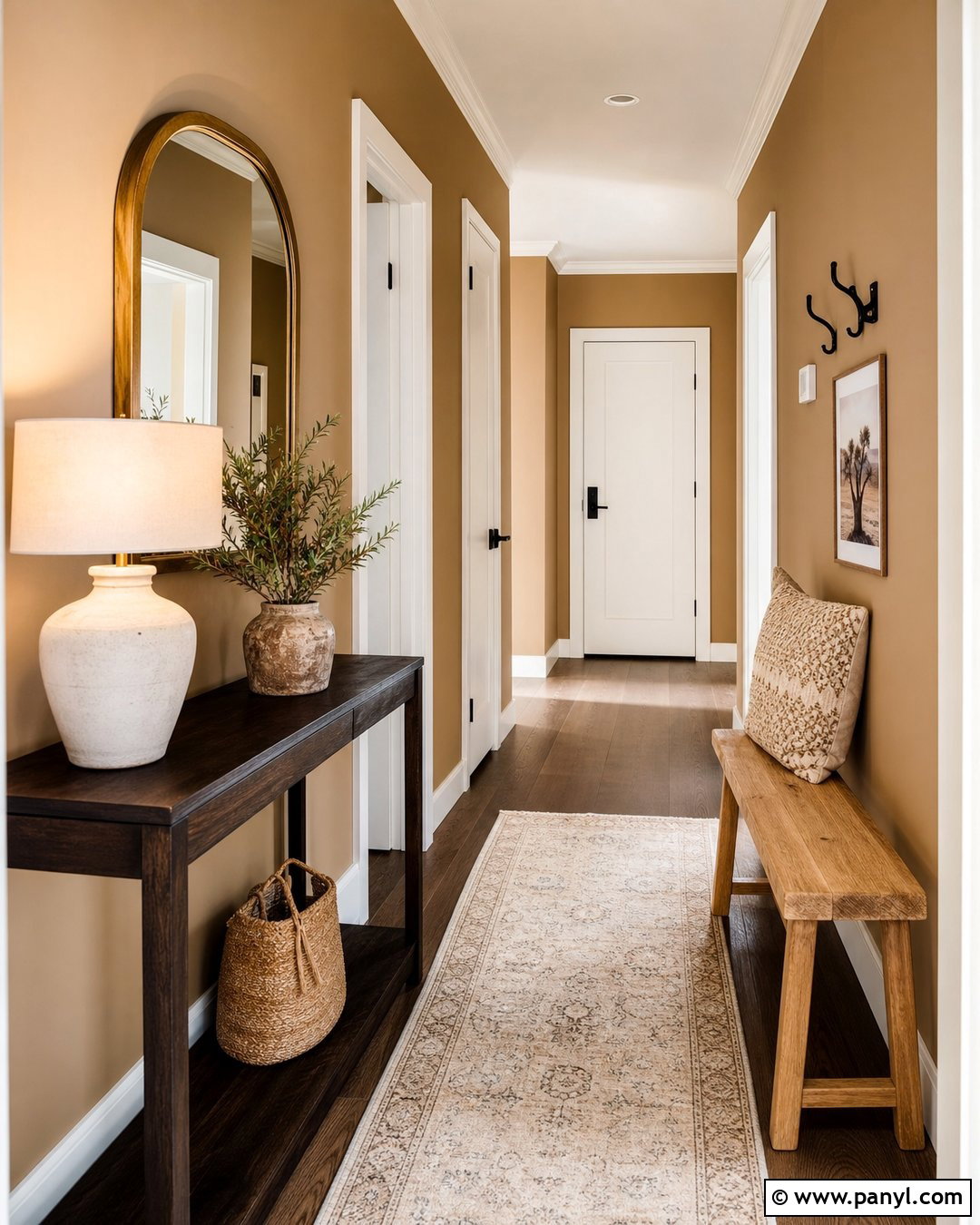 Caramel Brown Entryway Walls - 30 brown painted walls
